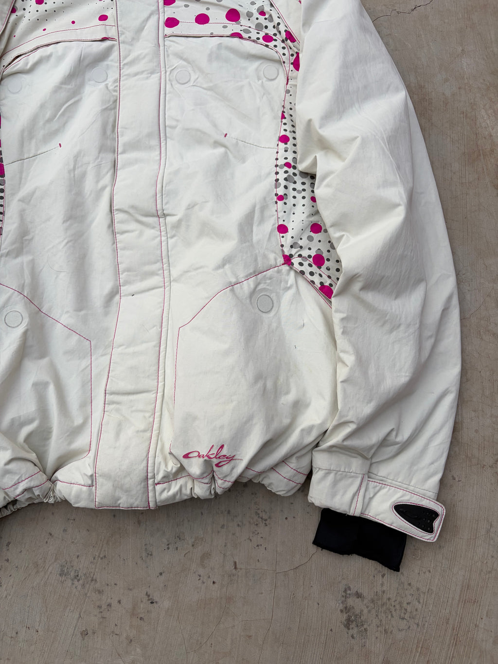Vintage 00s Oakley Road Fuel Snow Insulated Jacket Polka Dot Panel M