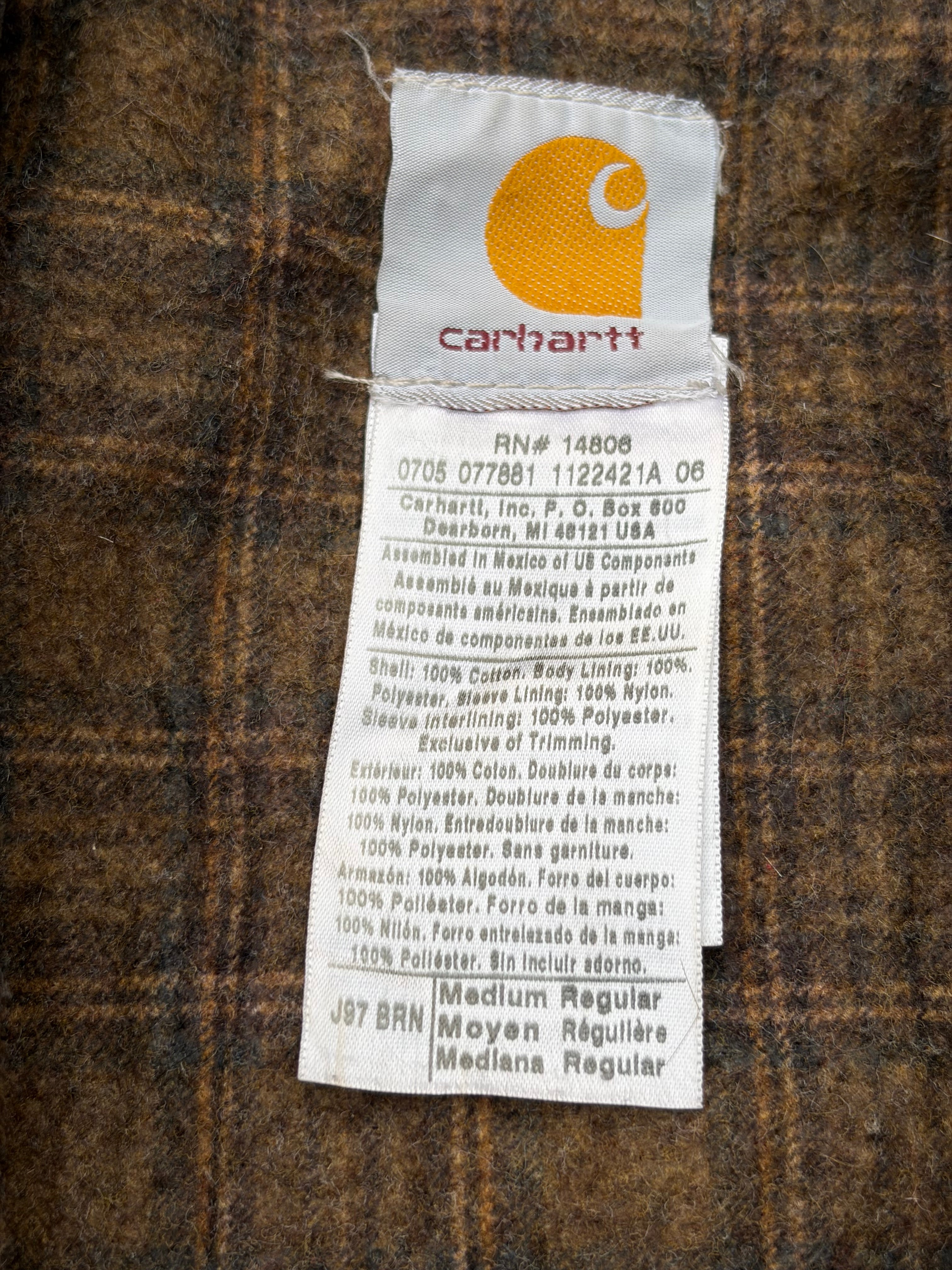 Vintage 00s Carhartt Detroit Jacket  J97 BRN M