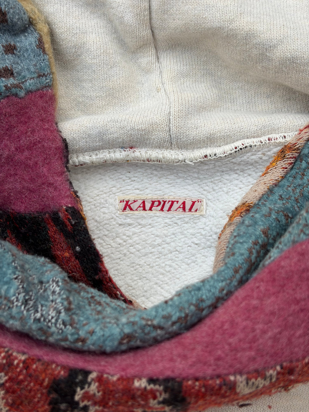 Vintage 00s Kapital Native Navajo Blanket Fleece Hoodie XS