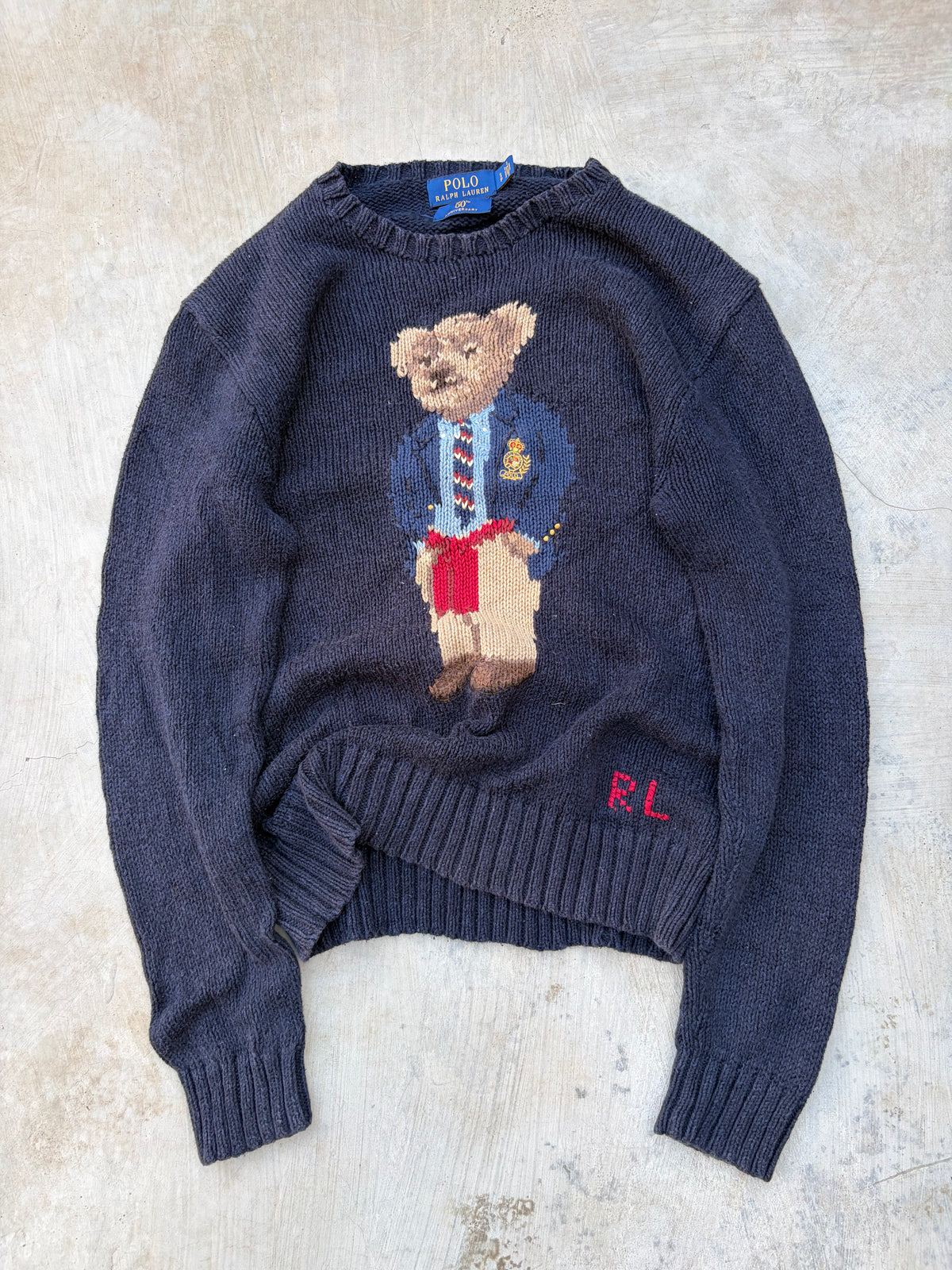 Rare Vintage Polo Ralph Lauren 50th Anniversary Polo Bear Sweater M