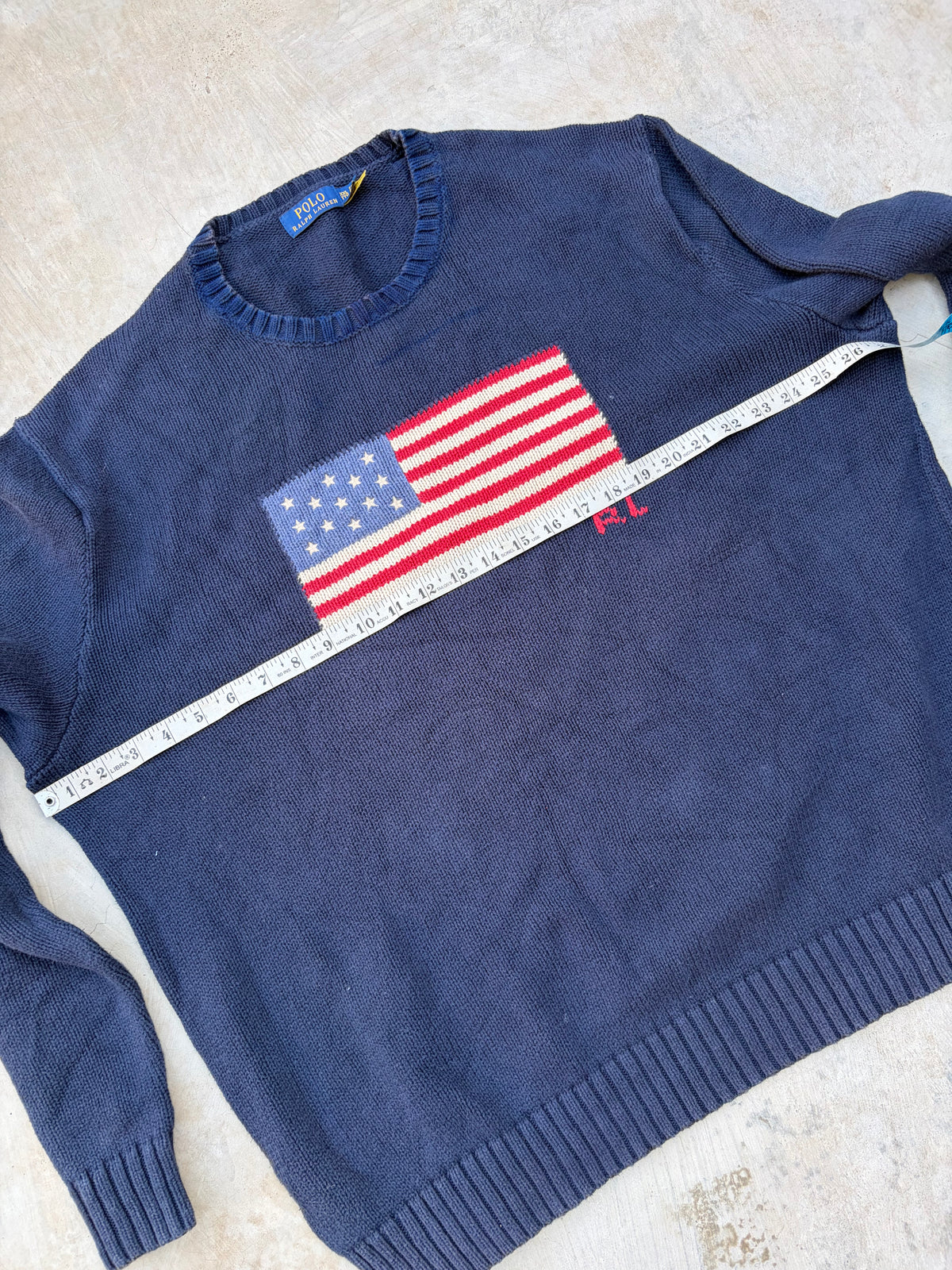 Vintage Polo Ralph Lauren USA Flag Sweater XL/XXL