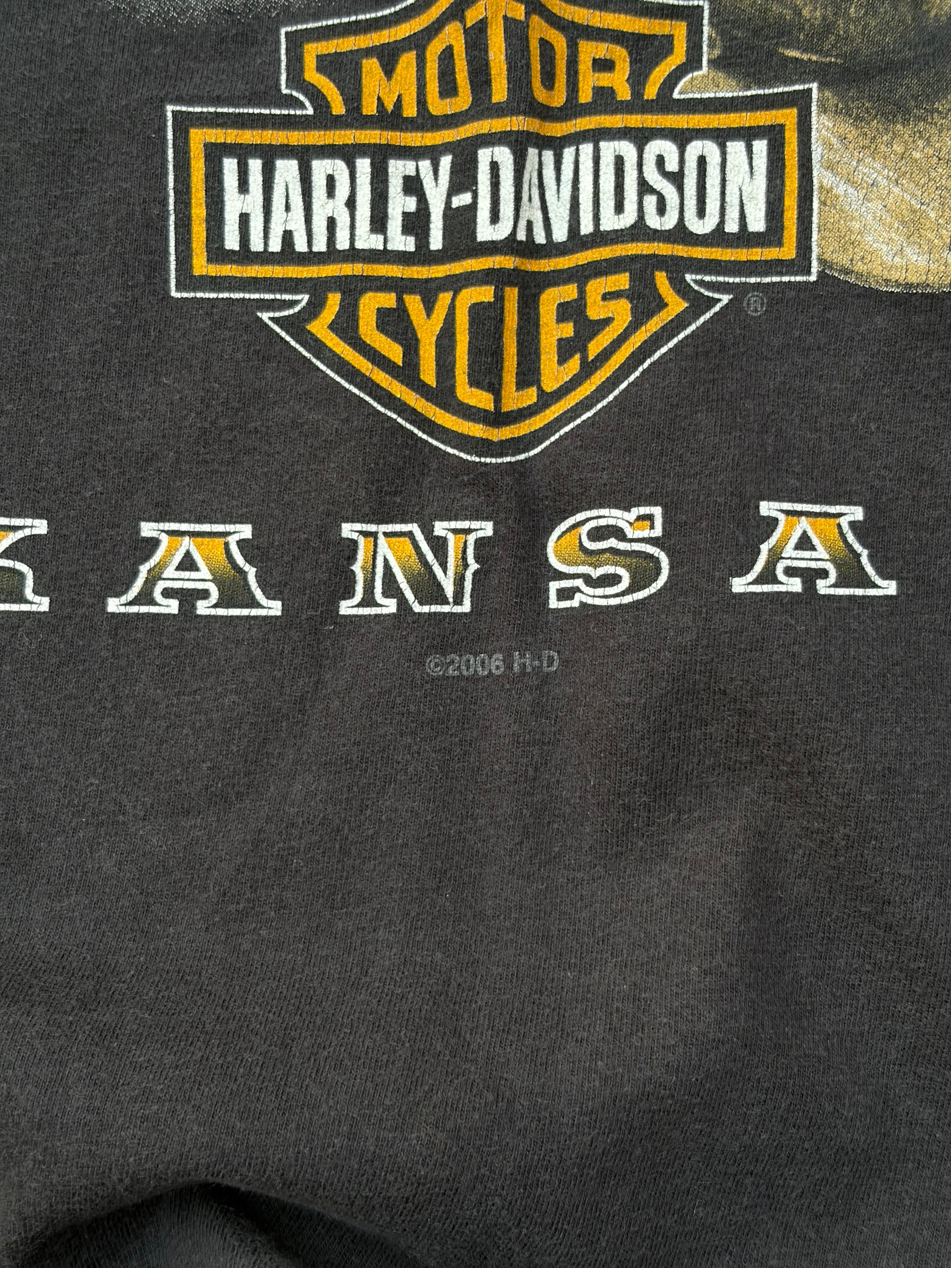 Vintage 2006 Harley Davidson Dodge City Kansas Tee L