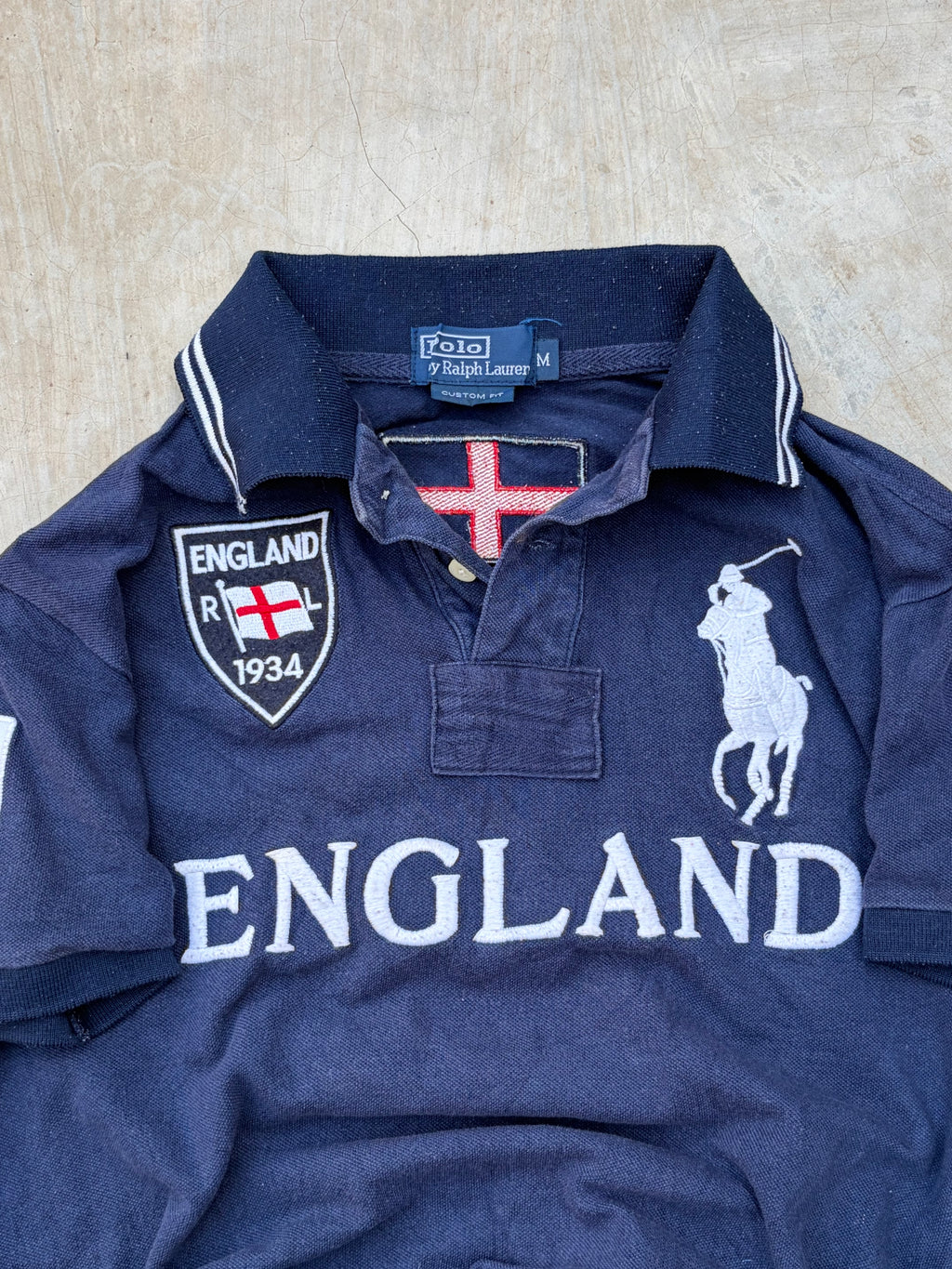 Vintage Polo Ralph Lauren England 21 Big Pony Polo Shirt S