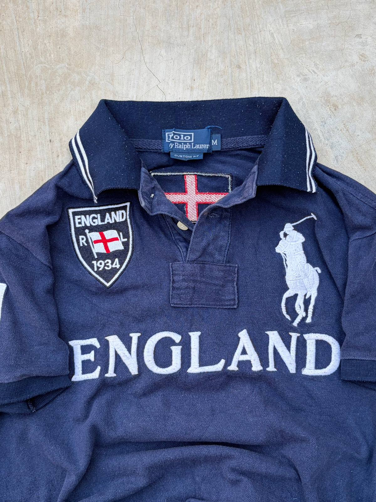 Vintage Polo Ralph Lauren England 21 Big Pony Polo Shirt S