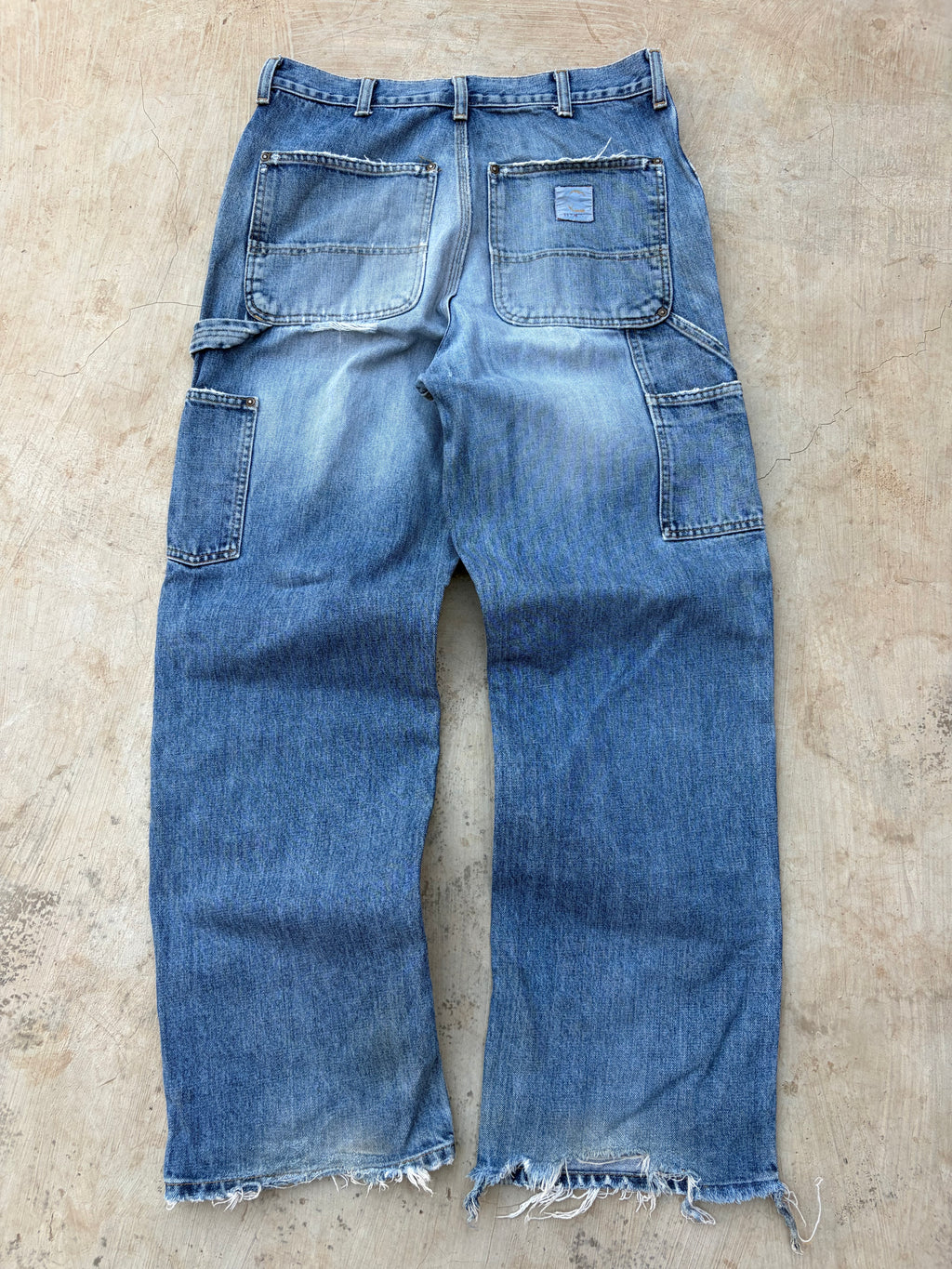 Vintage Carhartt Double Knee Carpenter Jeans Distressed Workwear Rare 32