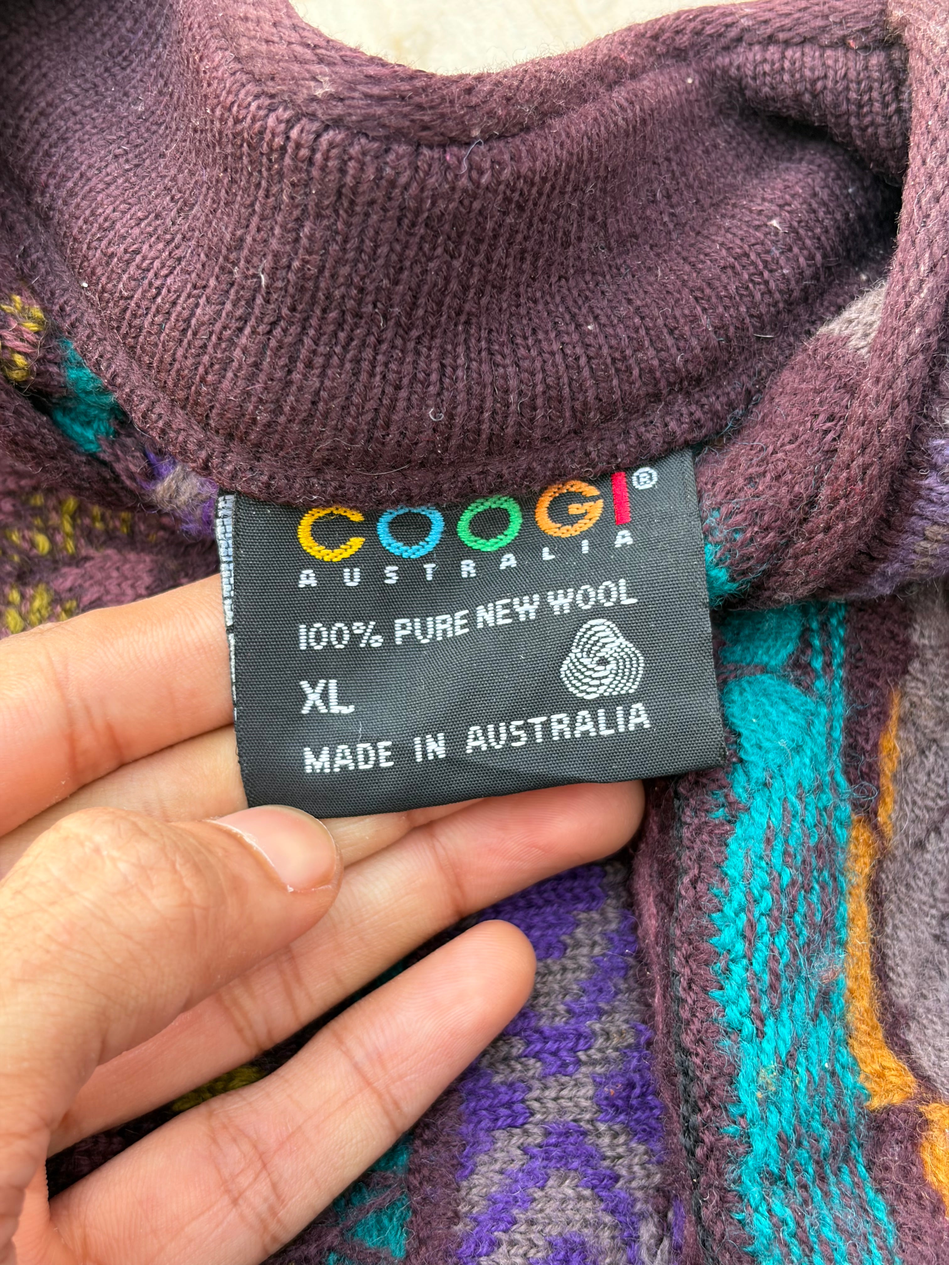90s Coogi Australia Pure New Wool Knit Sweater XL