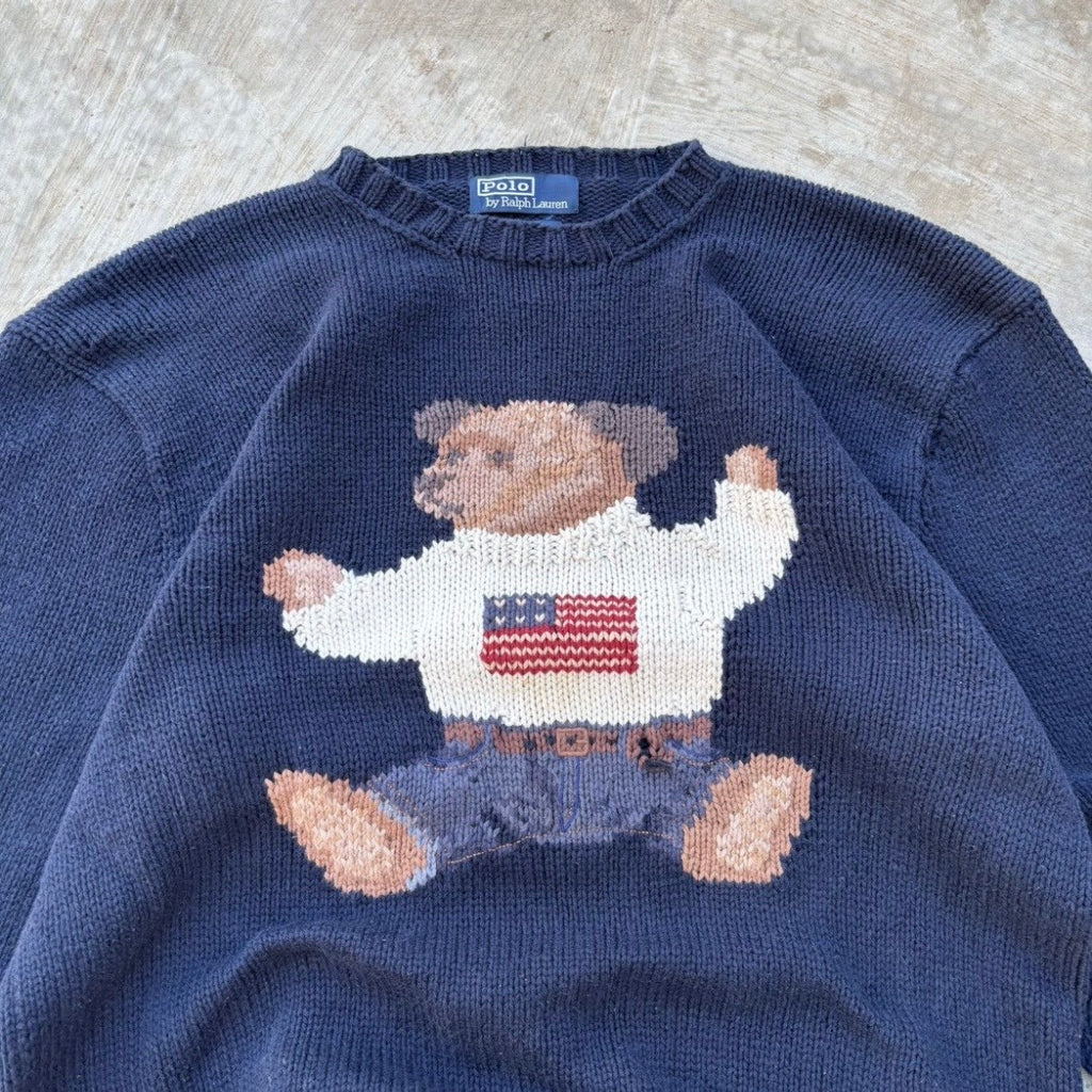 Vintage 90s Polo Kanye West Ralph Lauren Knitwear L