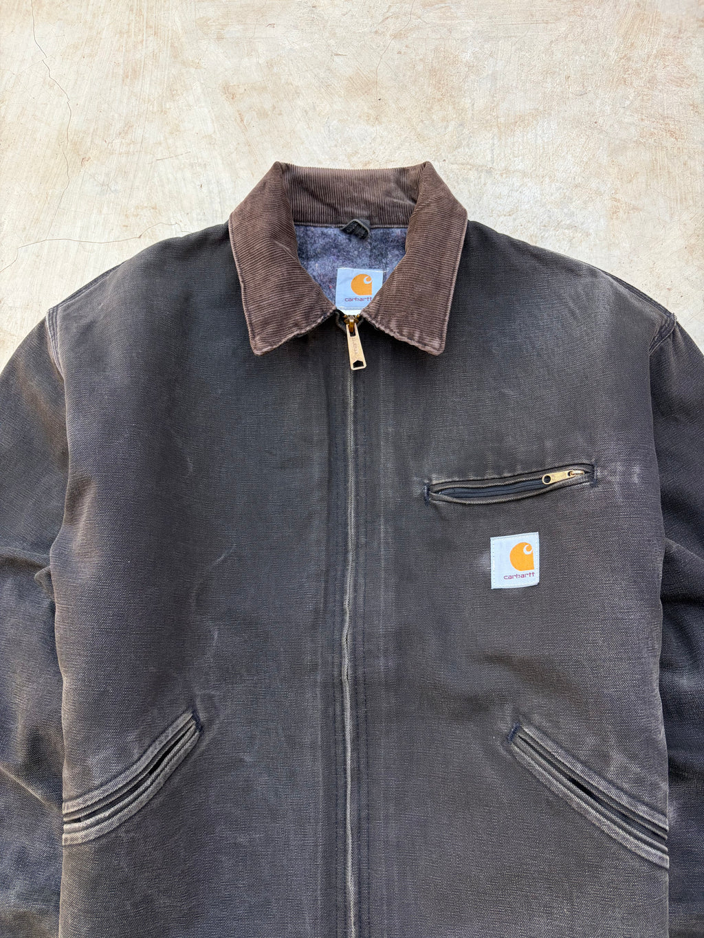 Vintage 00s Carhartt Sunfaded Detroit Jacket J01 BLK L