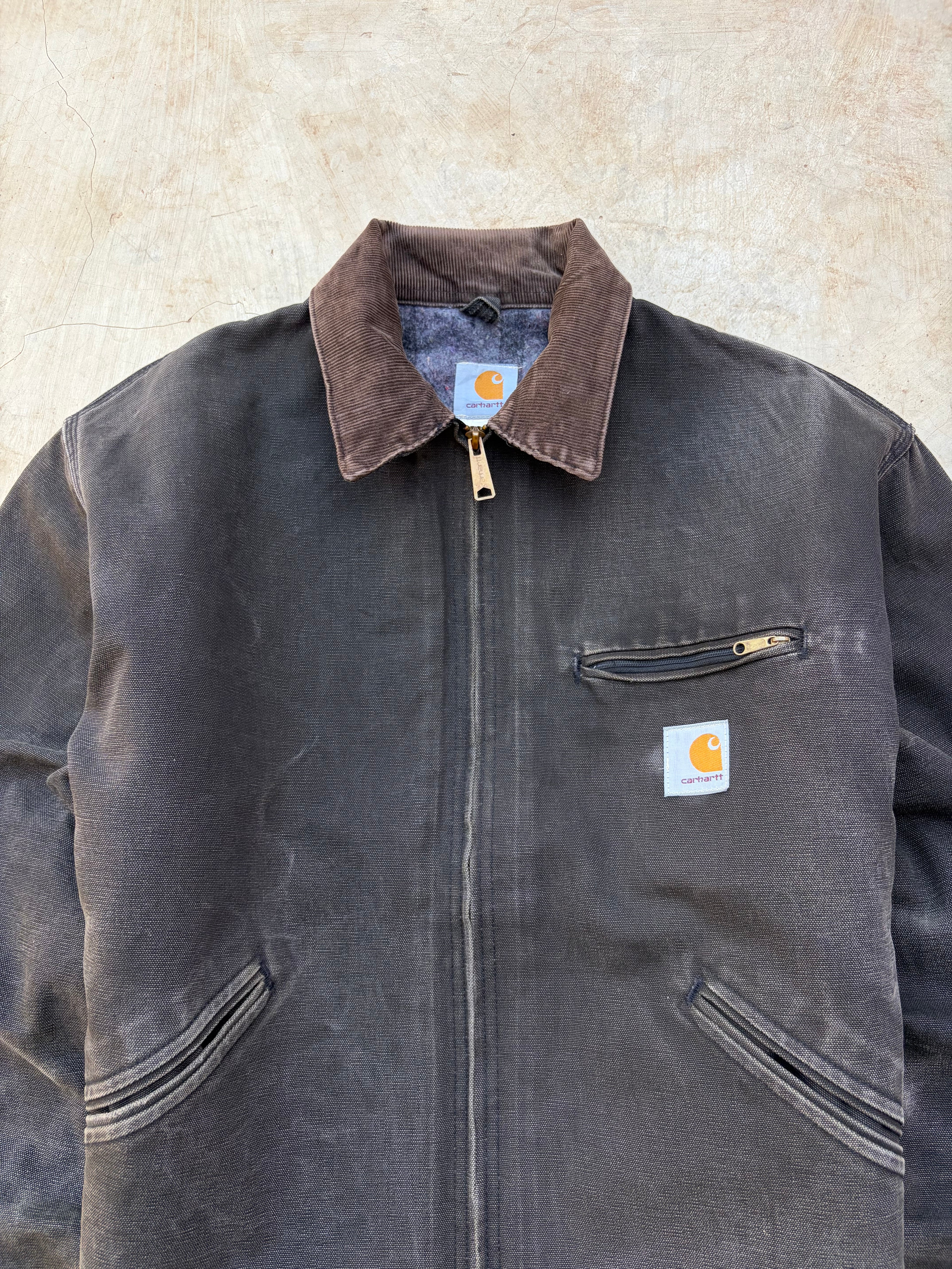 Vintage 00s Carhartt Sunfaded Detroit Jacket J01 BLK L