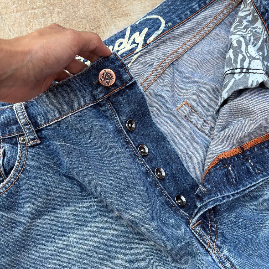 Vintage 00s Edhardy Spell Out Denim Jeans 40