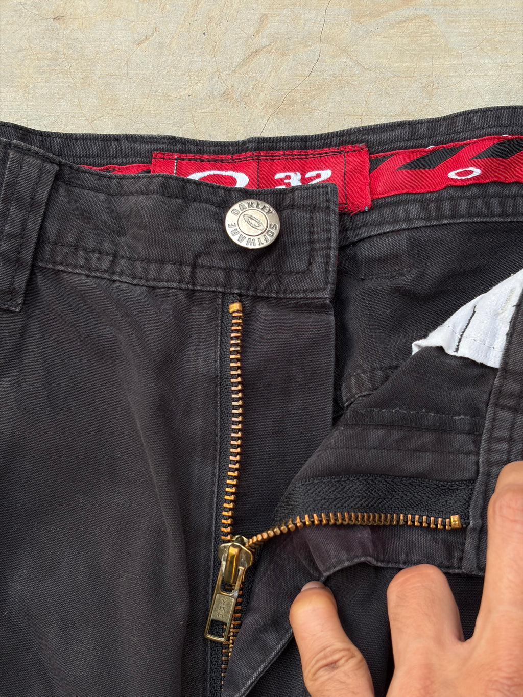 Vintage 00s Oakley Black Carpenter Work Pants 32