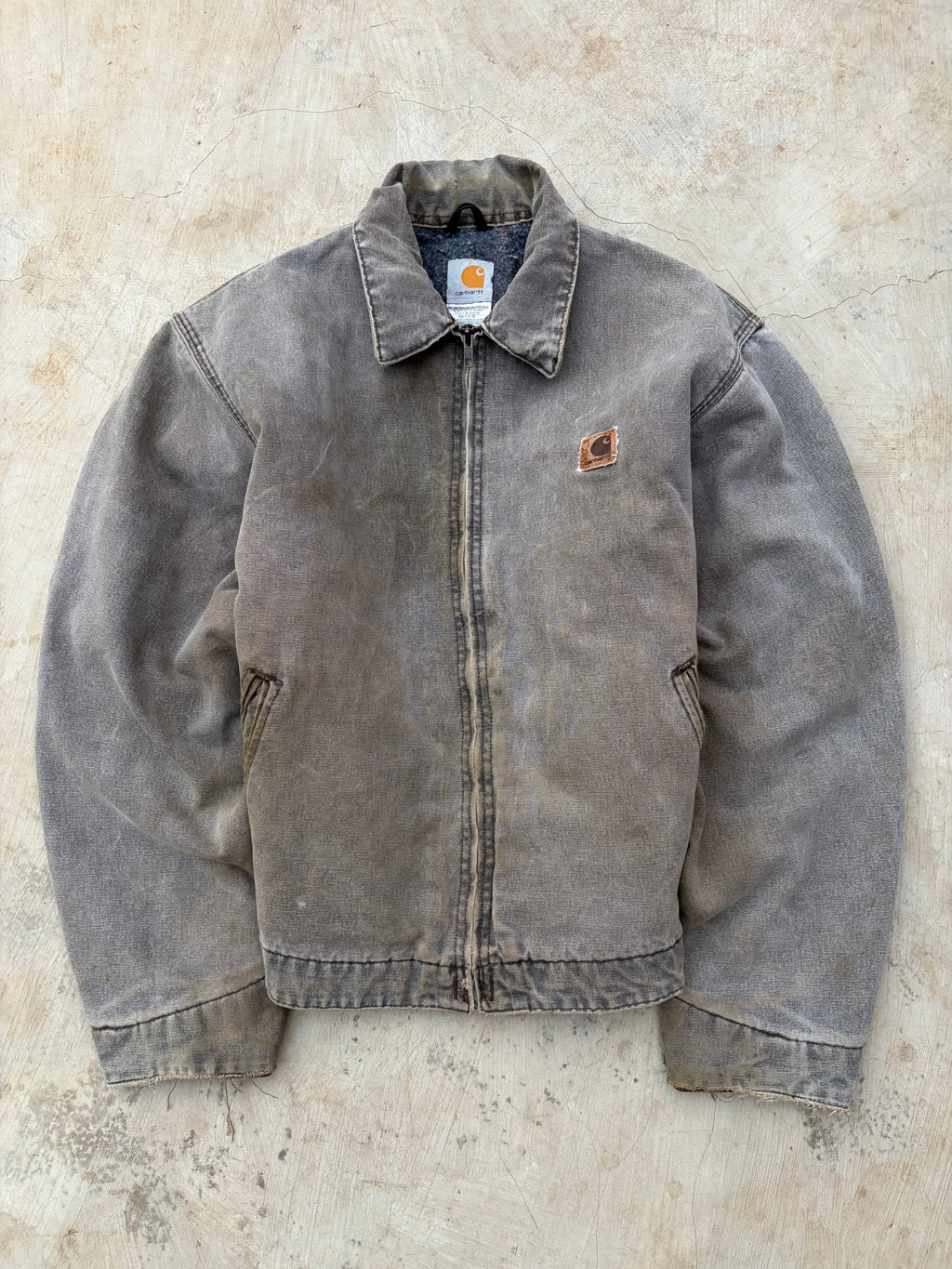 Vintage 00s Sunfaded Carhartt Detroit Jacket J146 CHT L