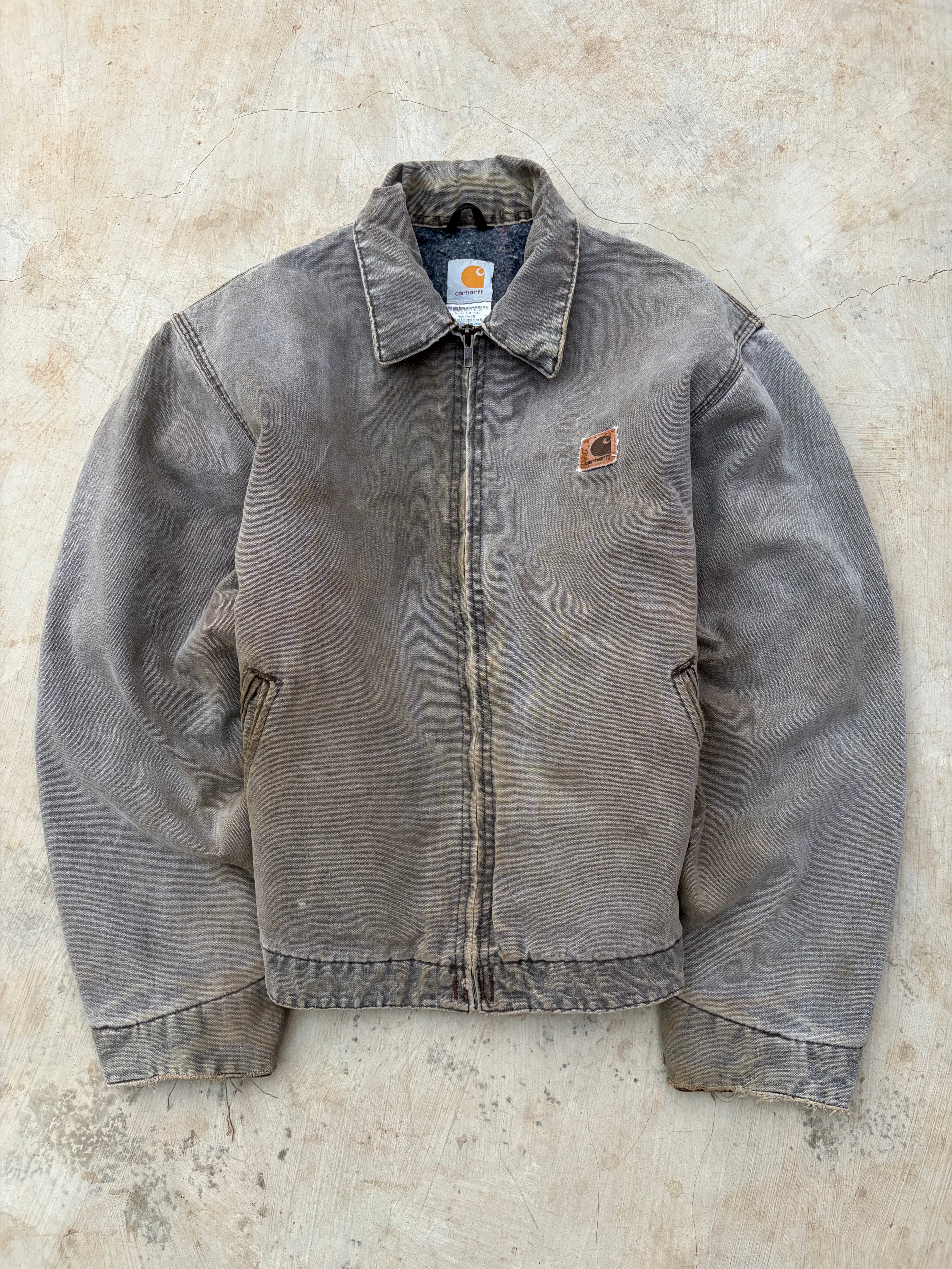 Vintage 00s Sunfaded Carhartt Detroit Jacket J146 CHT L