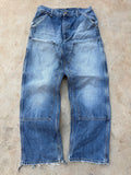 Vintage Carhartt Double Knee Carpenter Jeans Distressed Workwear Rare 32