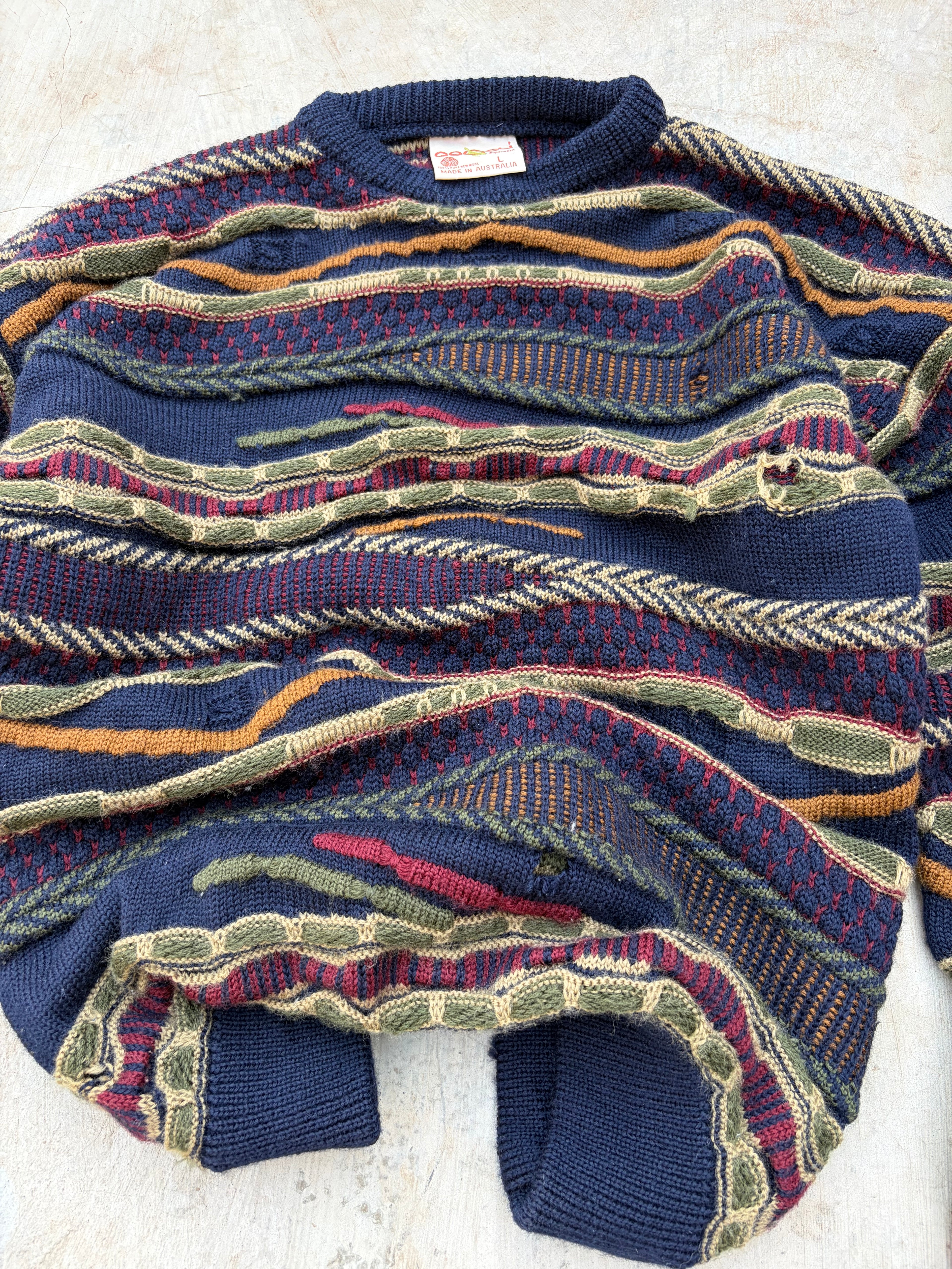 Vintage 90s Geccu Coogi Style Sweater L