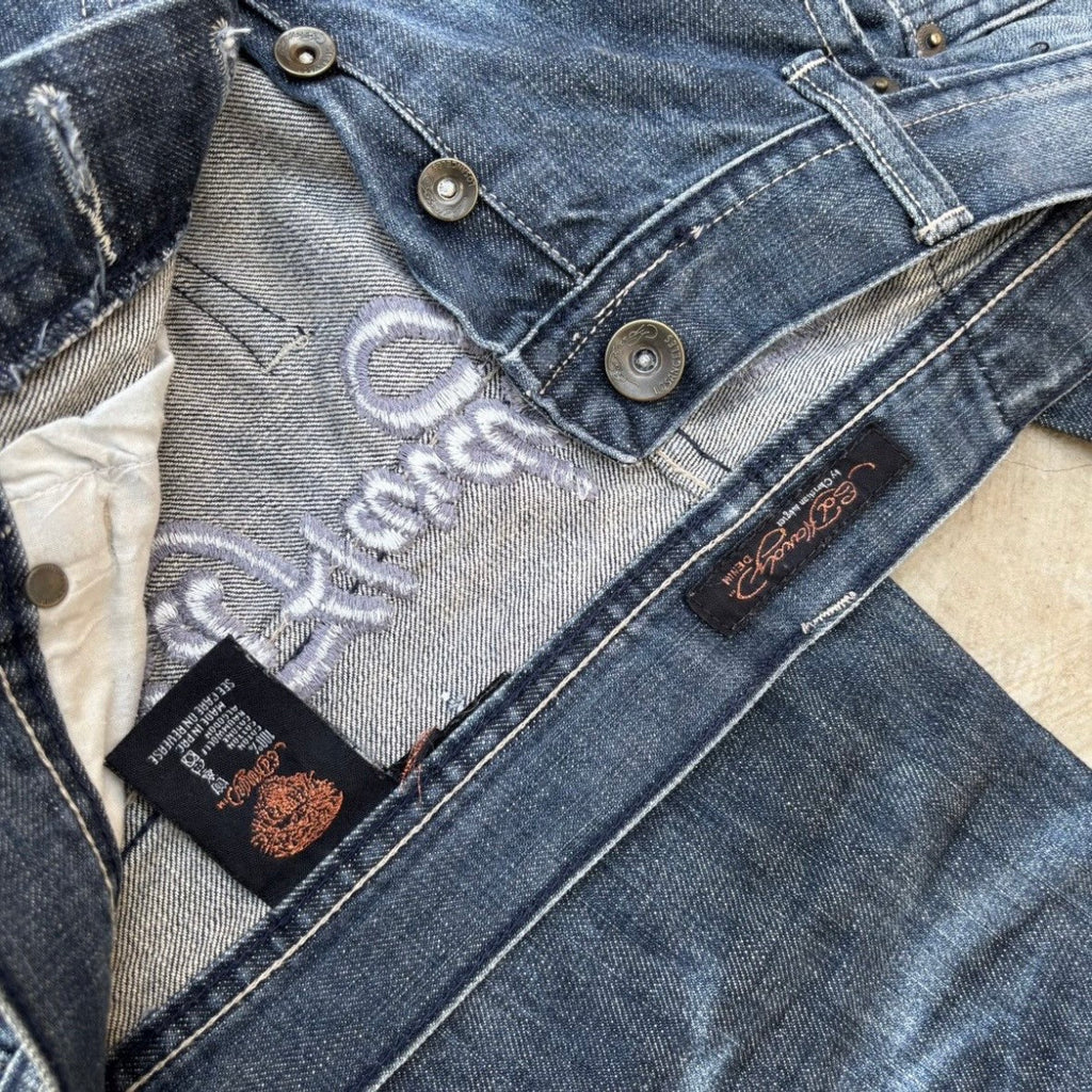 Vintage 00s Edhardy Skull Jeans 32