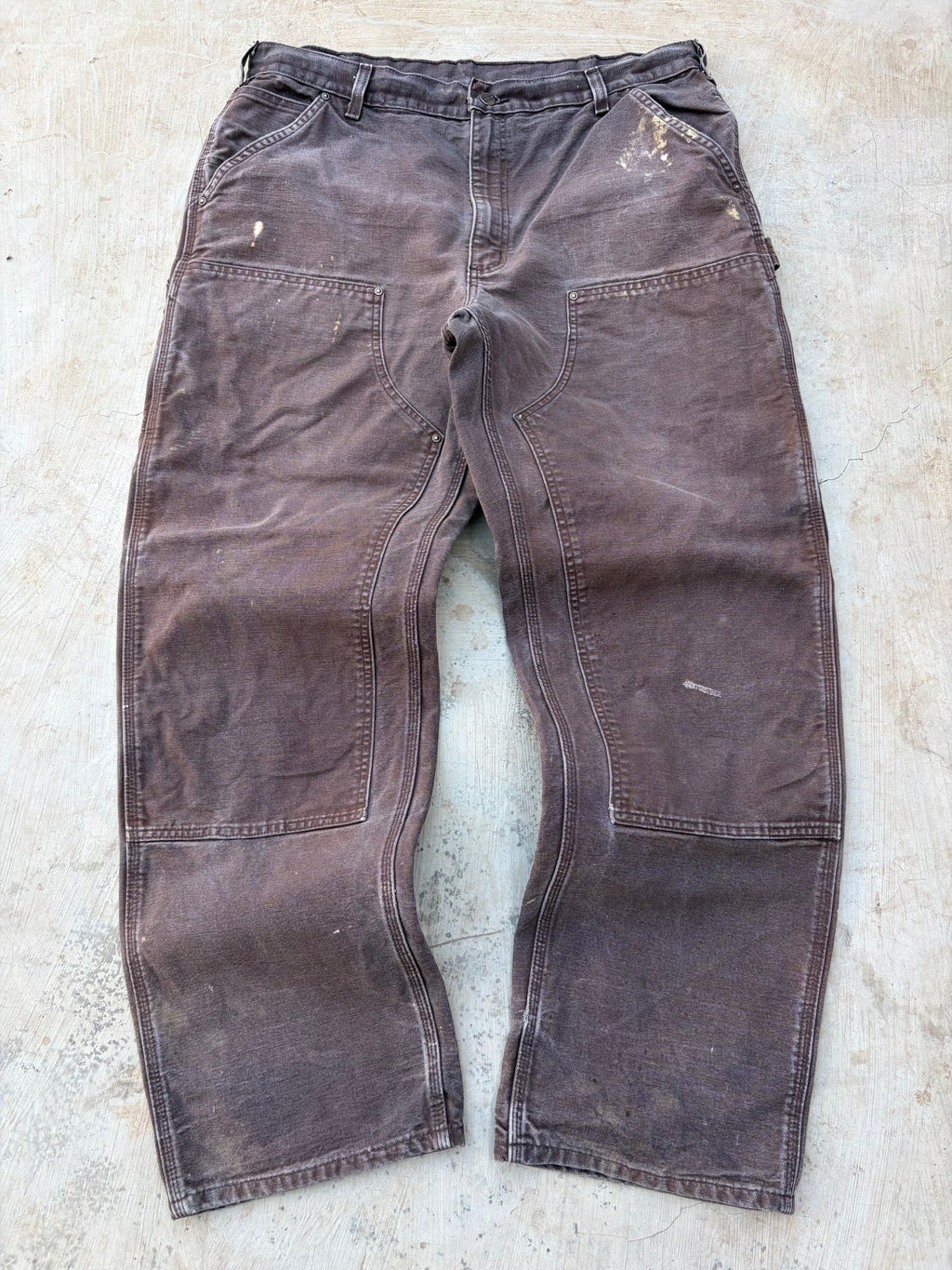 Vintage Carhartt Double Knee Carpenter Pants Brown Distressed Workwear 38x33.5