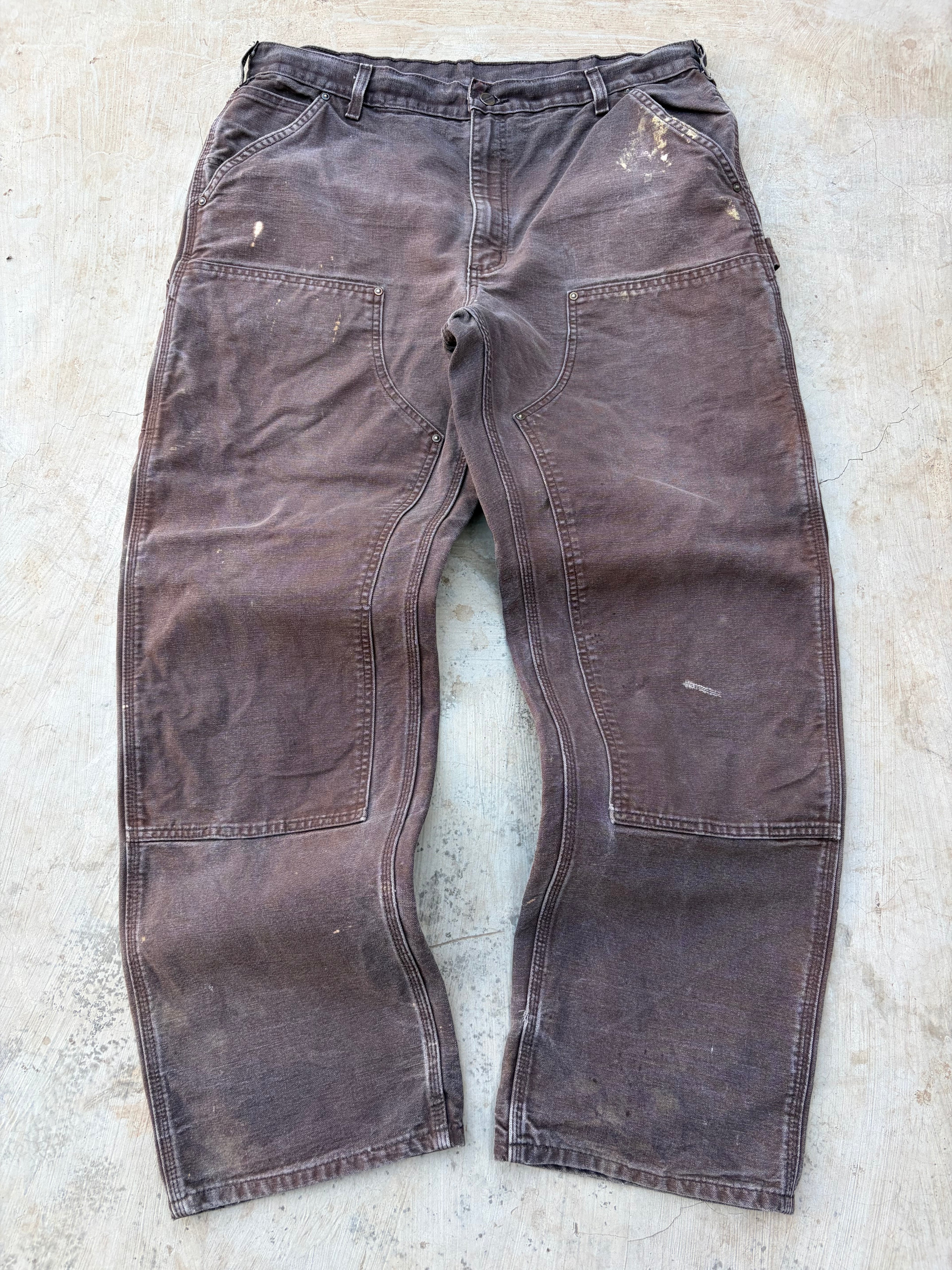 Vintage Carhartt Double Knee Carpenter Pants Brown Distressed Workwear 38x33.5