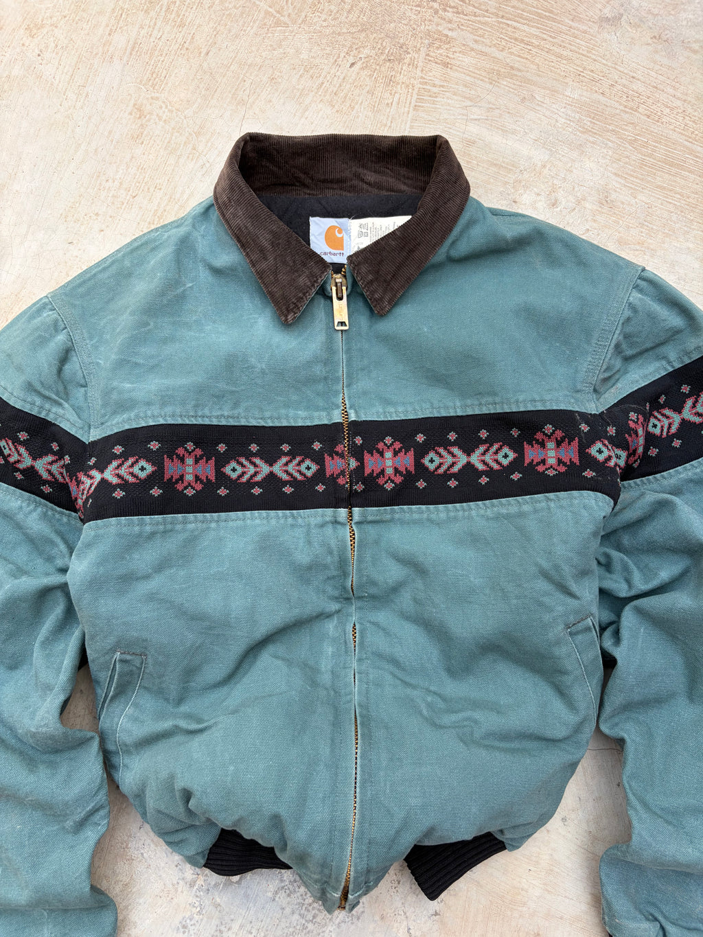 Vintage 90s 1995 Carhartt Aztec Jacket JQ0535 L