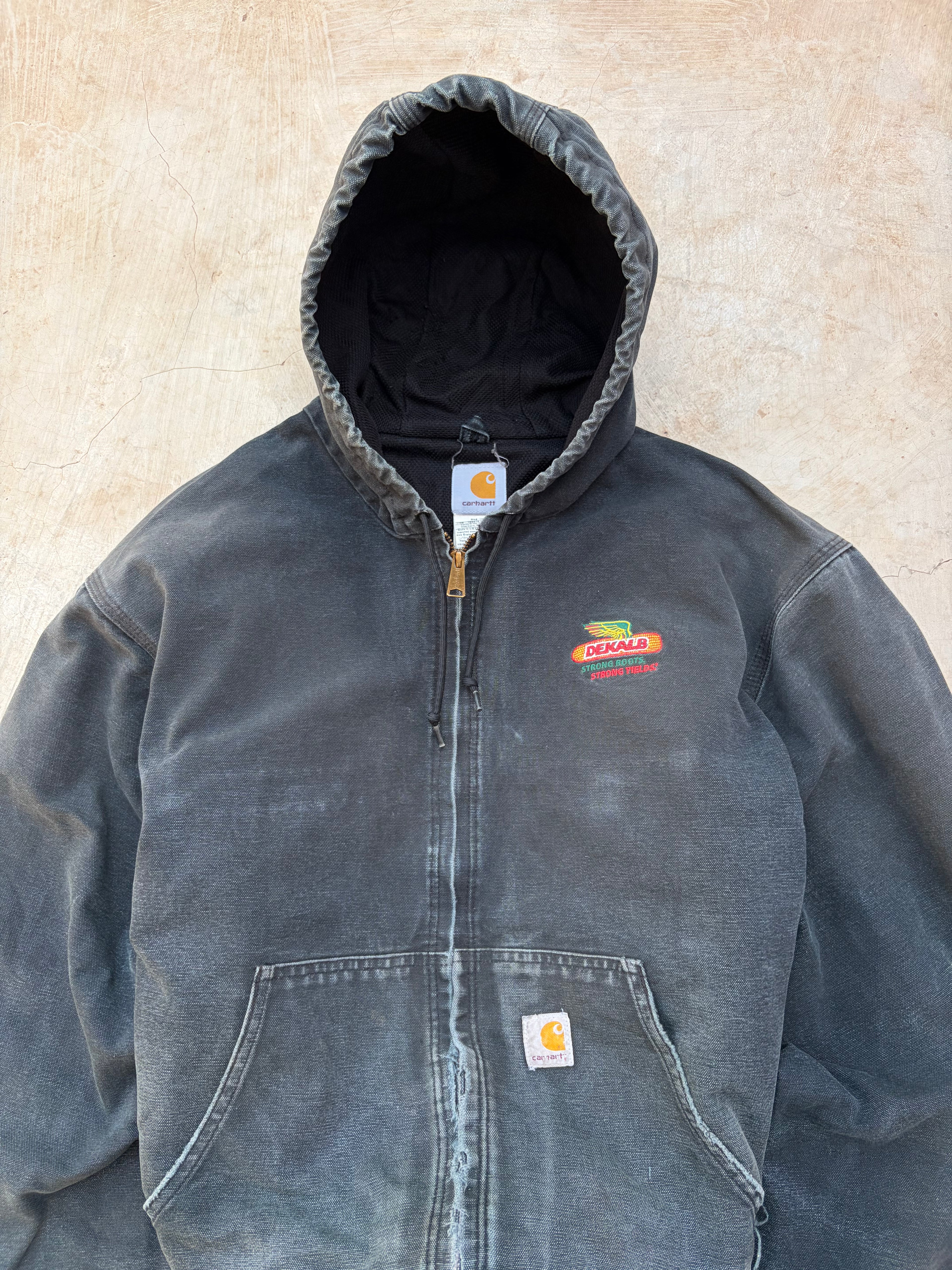 Vintage 00s Faded Carhartt Active Jacket J131 BLK XL