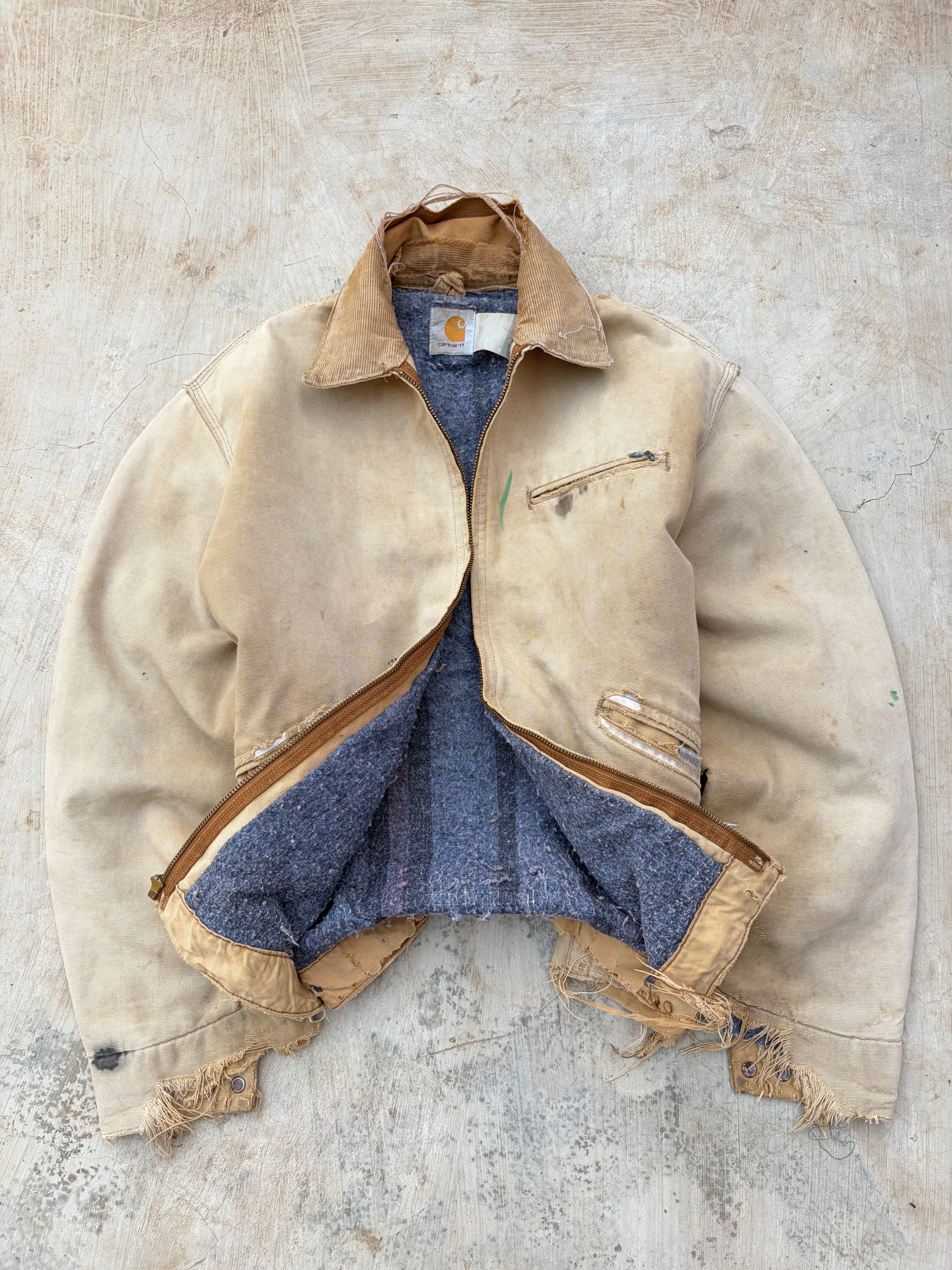 Vintage 90s Sunfaded Thrashed Carhartt Detroit Jacket M