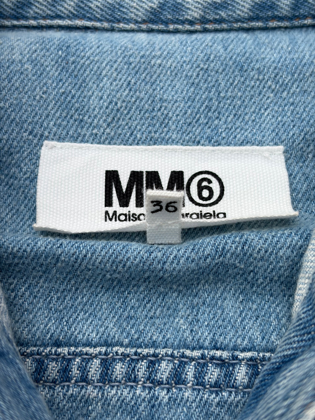SS2017 Maison Margiela Two Tone Denim Jacket S