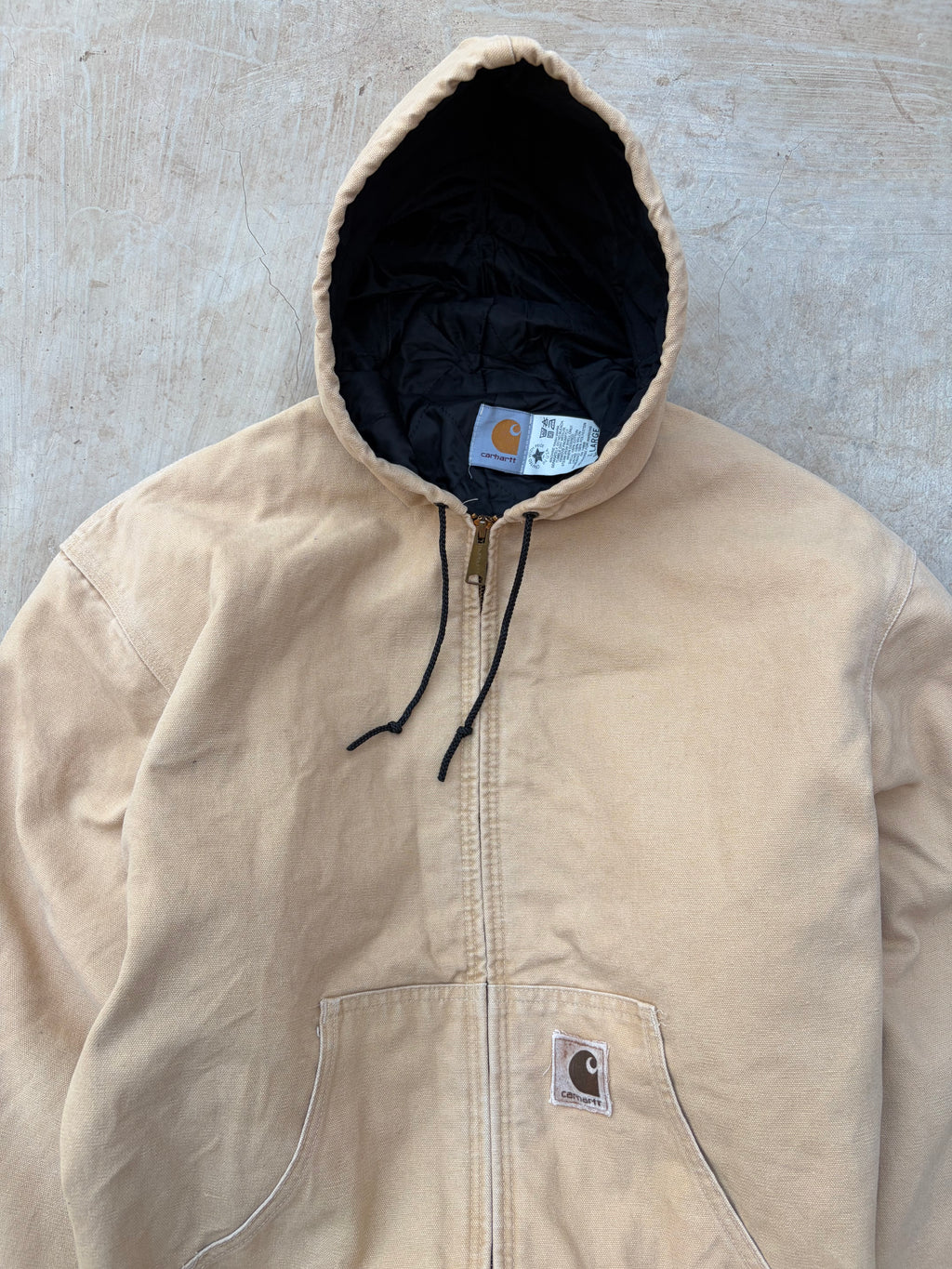 Vintage 90s Carhartt J06 WET Active Jacket Tan 1998 Rare XL