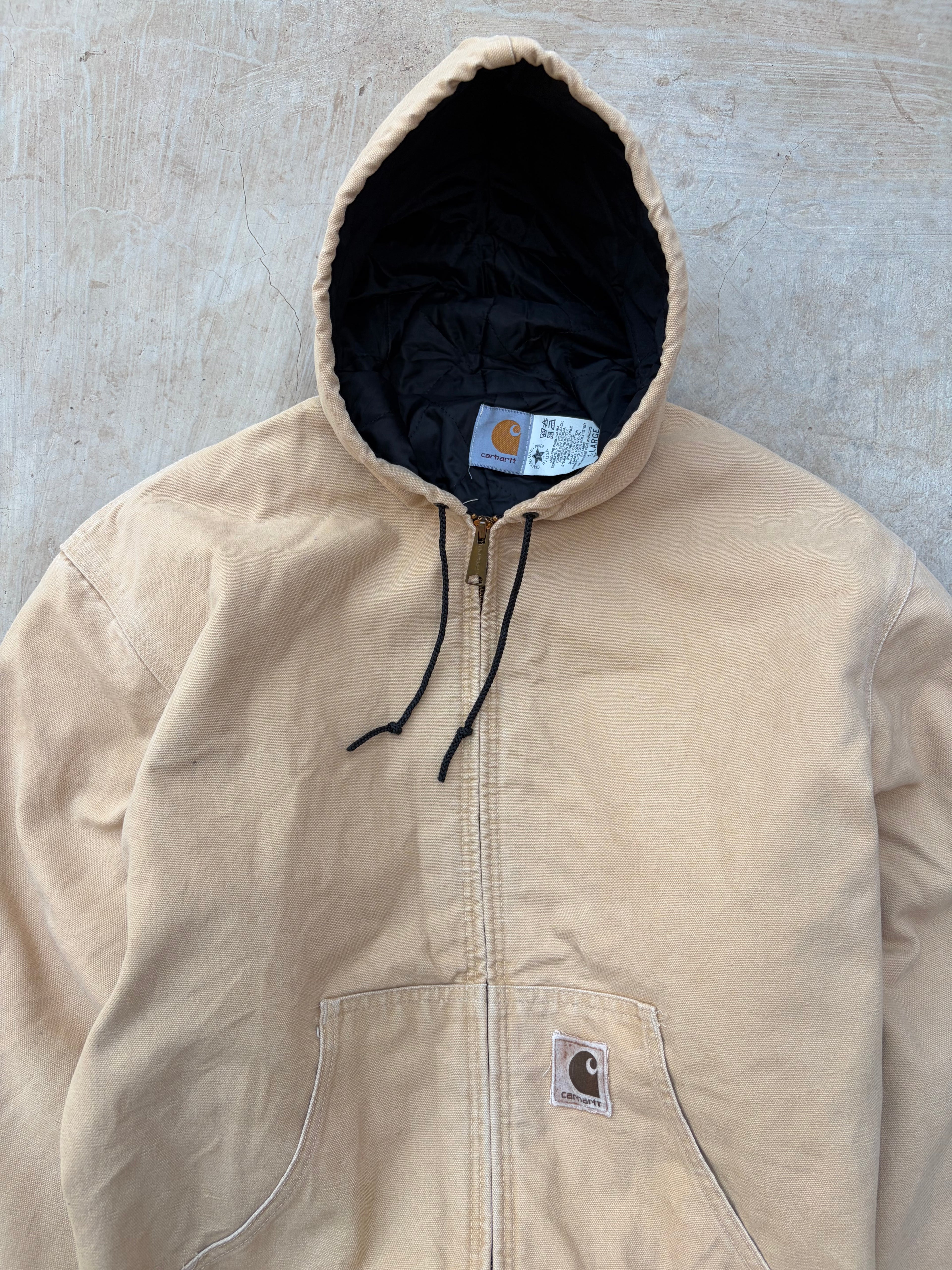 Vintage 90s Carhartt J06 WET Active Jacket Tan 1998 Rare XL