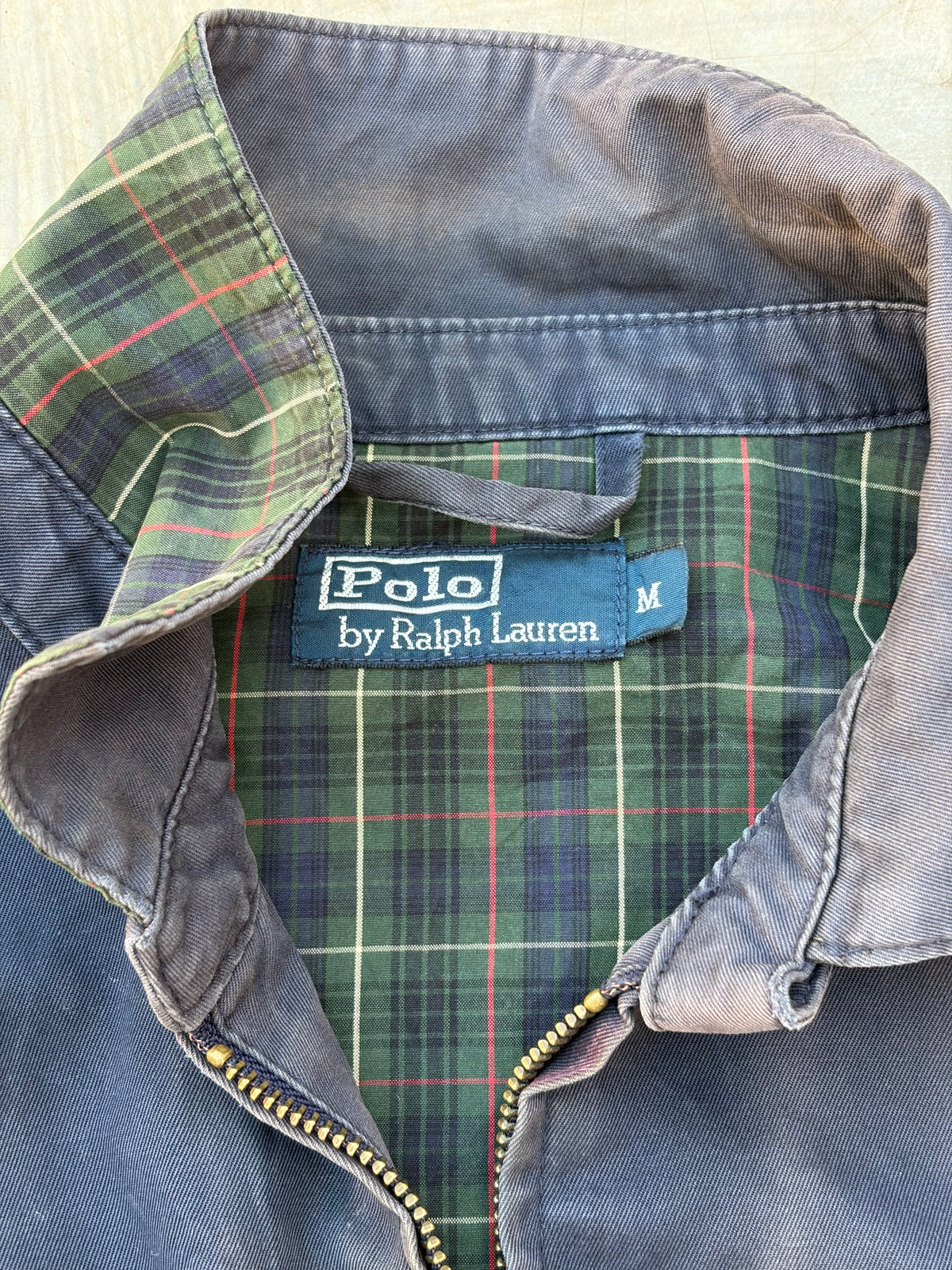 90s Vintage Polo Ralph Lauren Harrington Jacket Faded Navy M/L