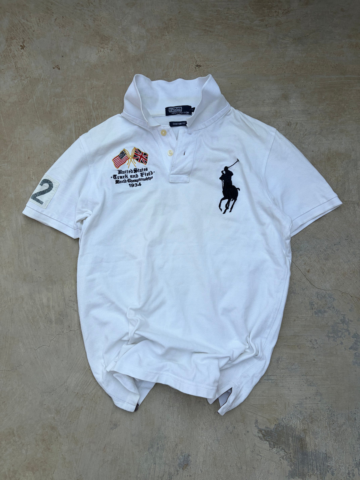 Vintage Polo Ralph Lauren USA Track & Field Polo Shirt S