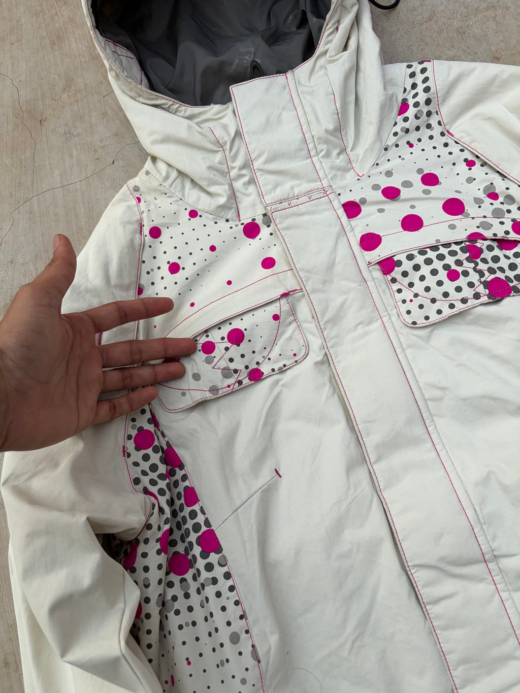 Vintage 00s Oakley Road Fuel Snow Insulated Jacket Polka Dot Panel M