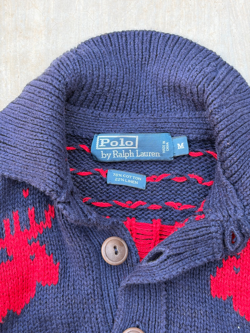 Vintage Polo Ralph Lauren Reindeer Knit Sweater M