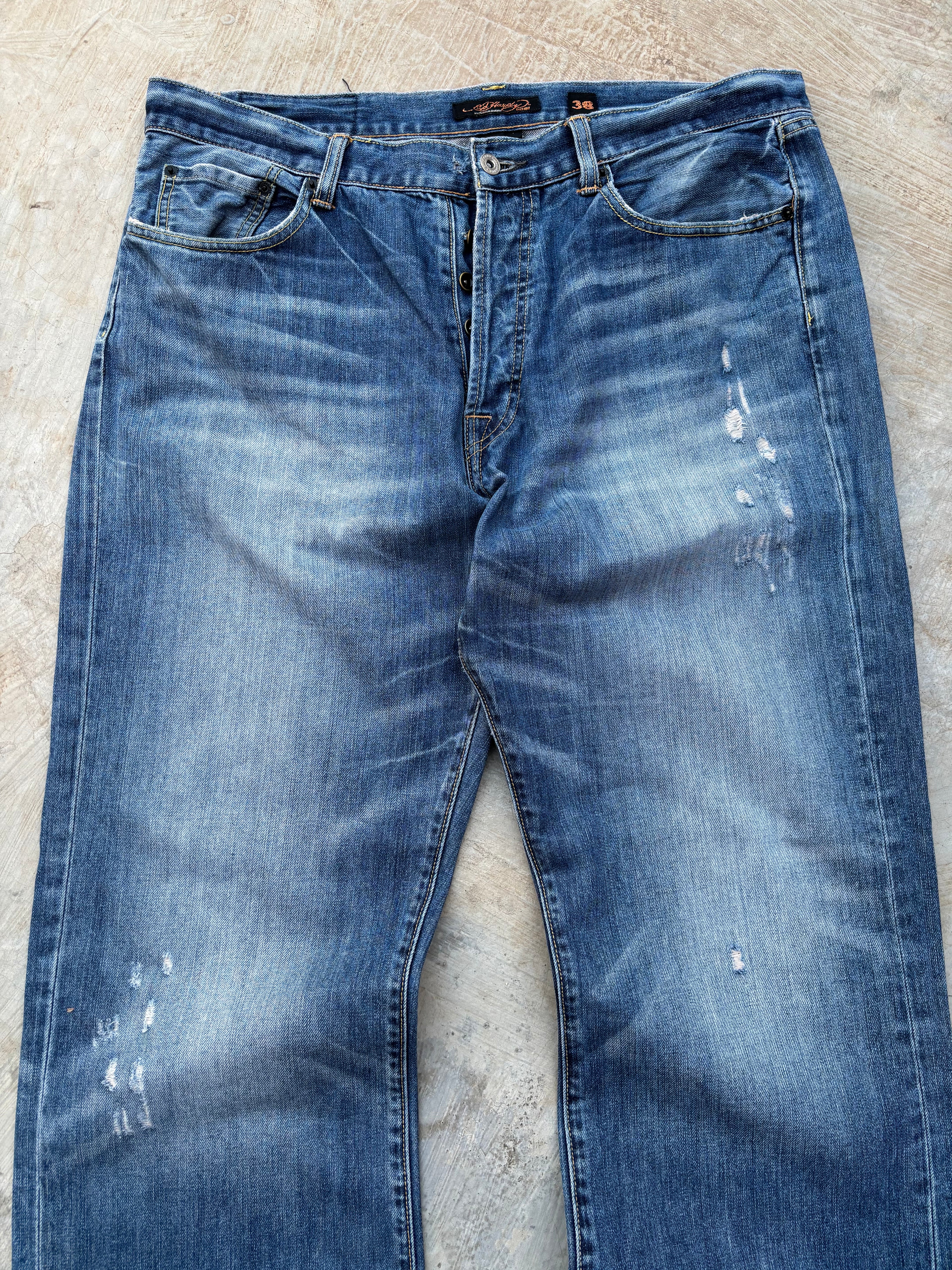 Vintage 00s Edhardy Bootcut Spellout Pant 38