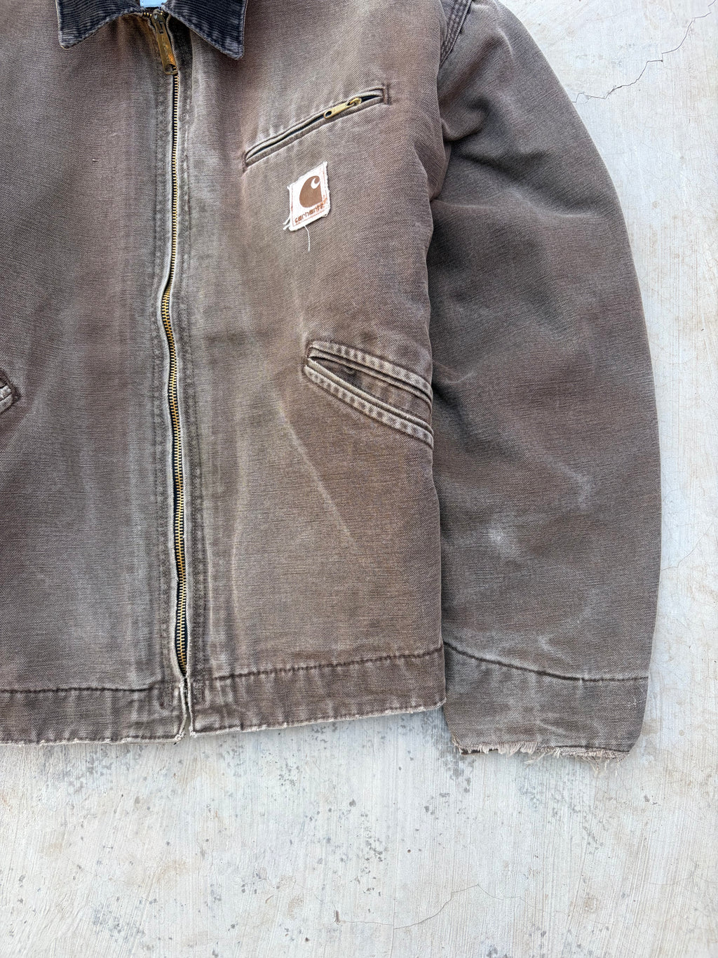 1998 Sunfaded Carhartt Detroit Jacket J43 CHT L
