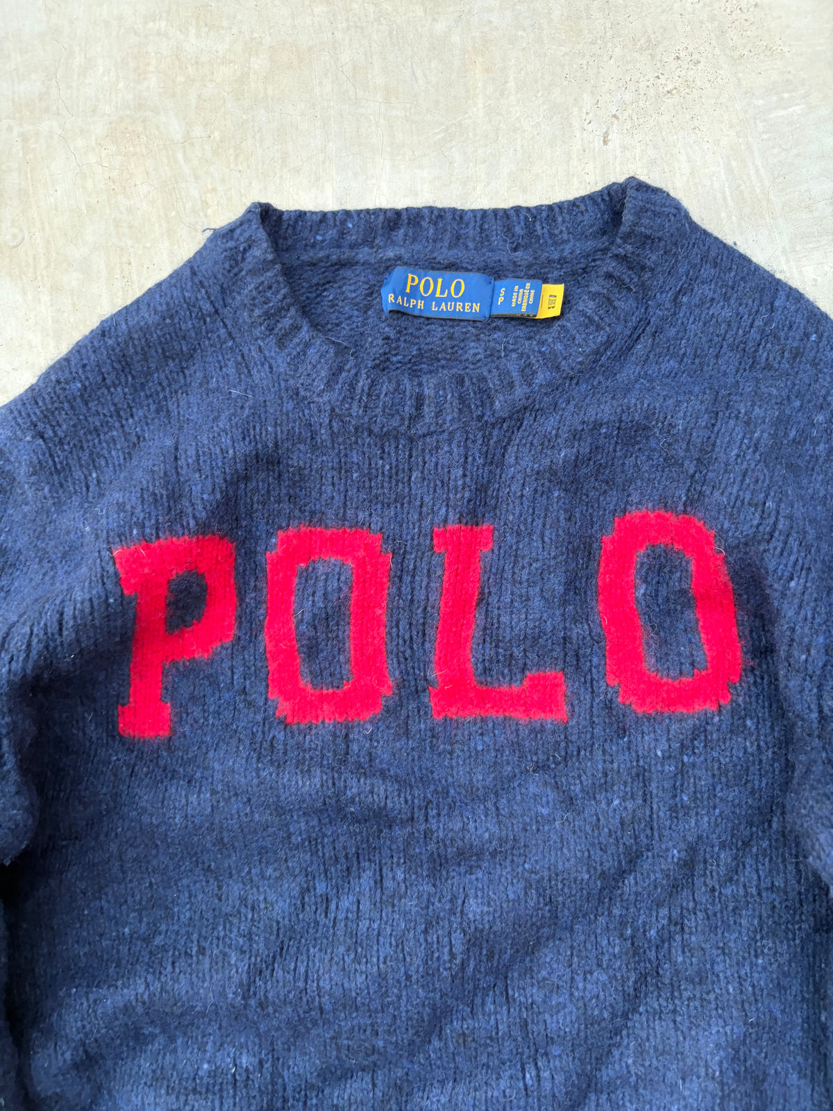 Vintage Polo Ralph Lauren “POLO” Knit Sweater S/M