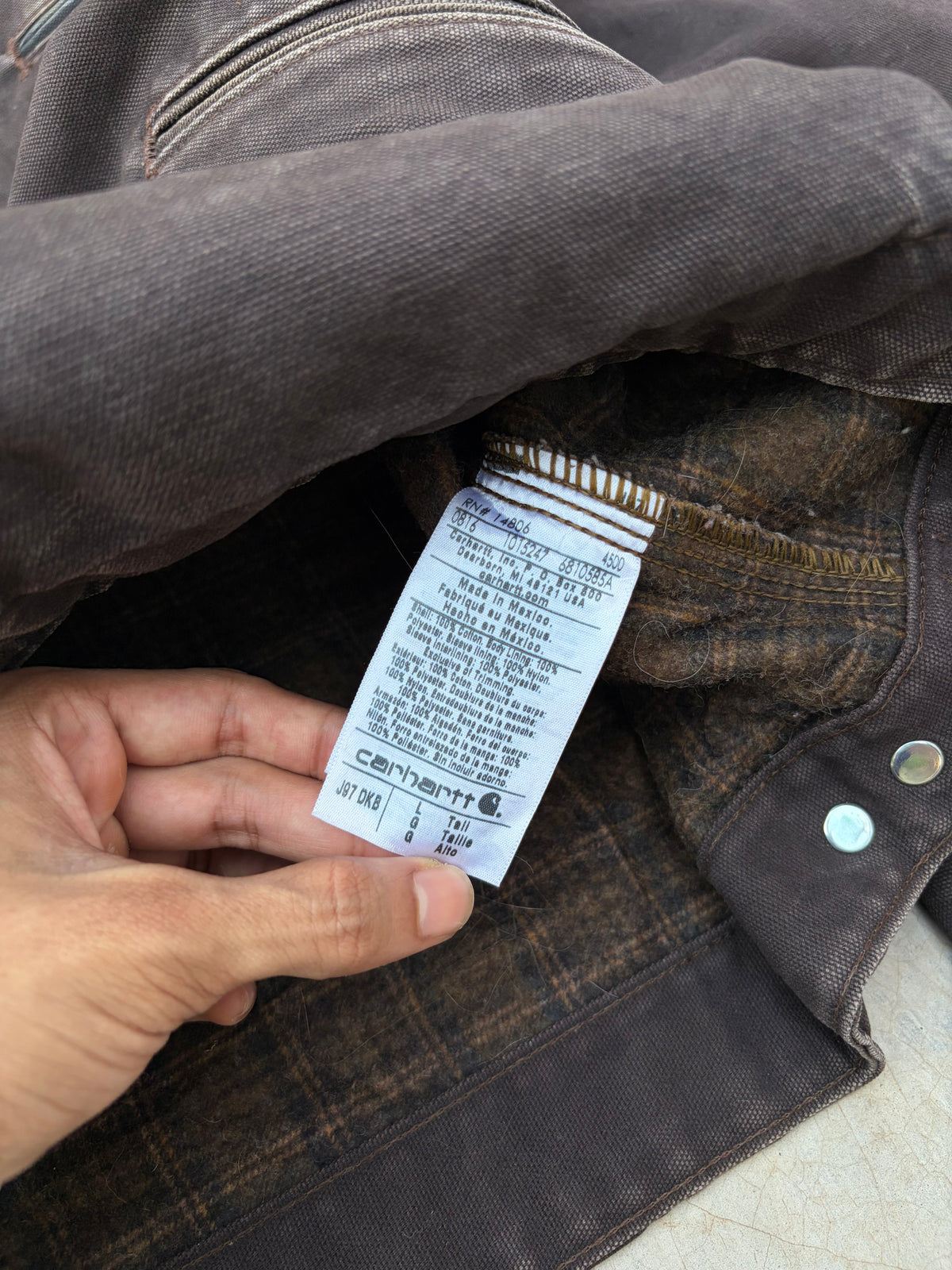 Vintage Carhartt Detroit Jacket J97 DKB L Tall