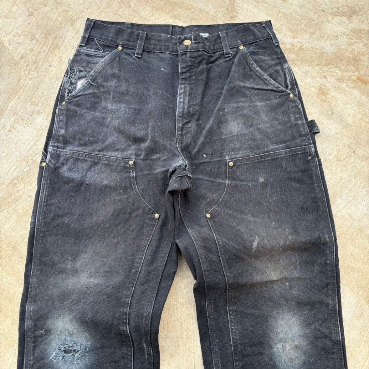 Vintage 00s Carhartt Double Knee B01 BLK 34