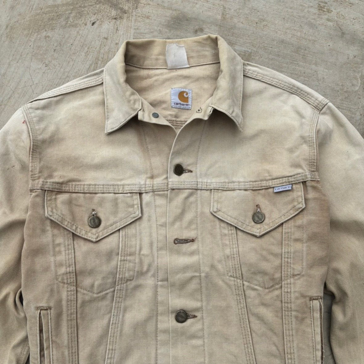 Vintage 80s 1989 100th Anniversary Carhartt Denim Trucker S