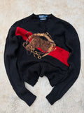 Vintage 90s Polo Ralph Lauren handknit horse Sweater S