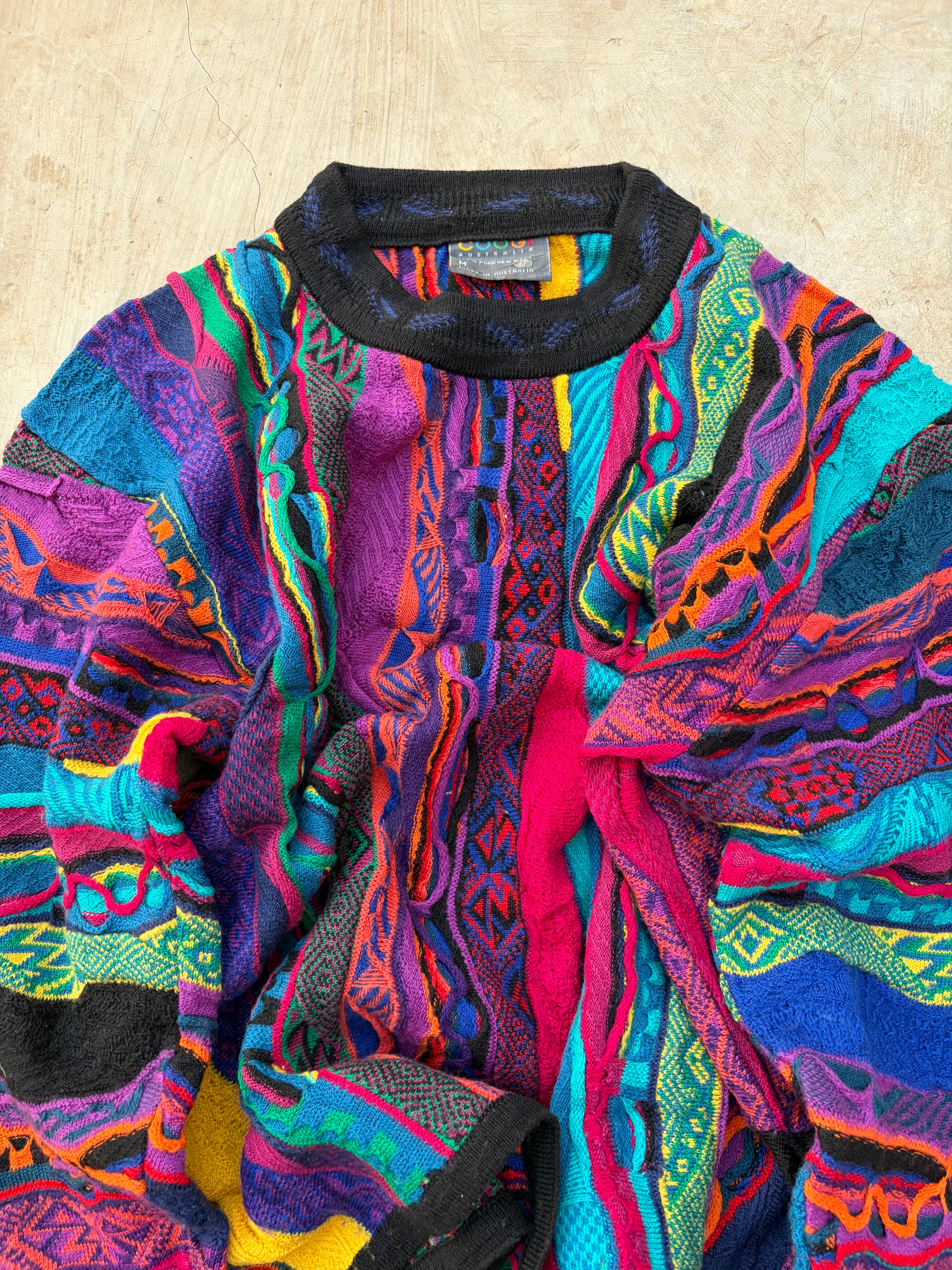 Vintage 90s COOGI Australia Pure New Wool Knit Sweater M