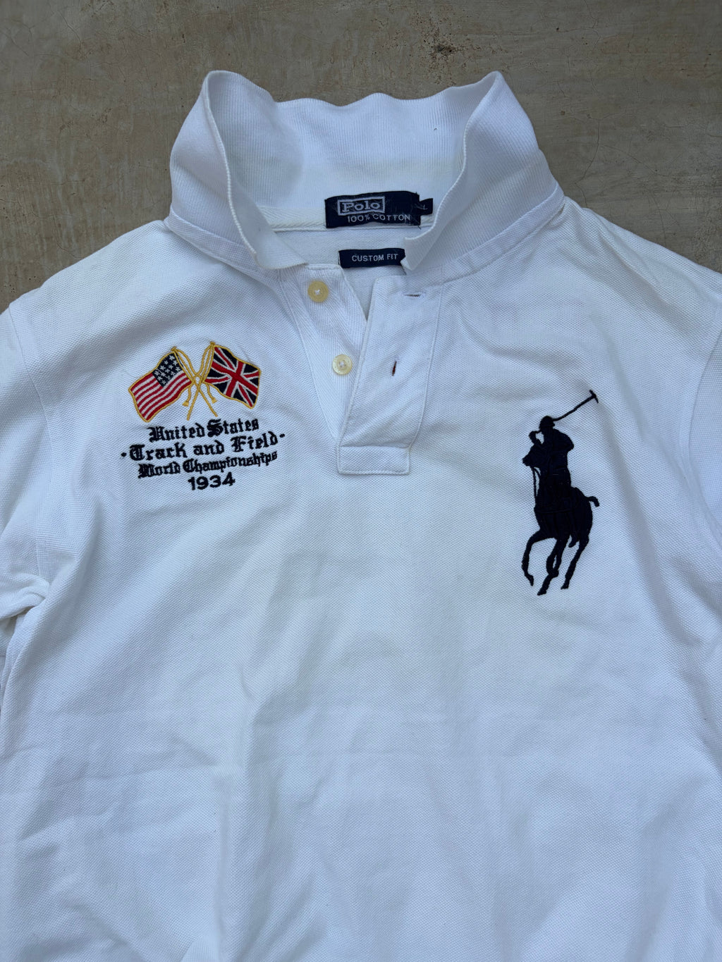 Vintage Polo Ralph Lauren USA Track & Field Polo Shirt S