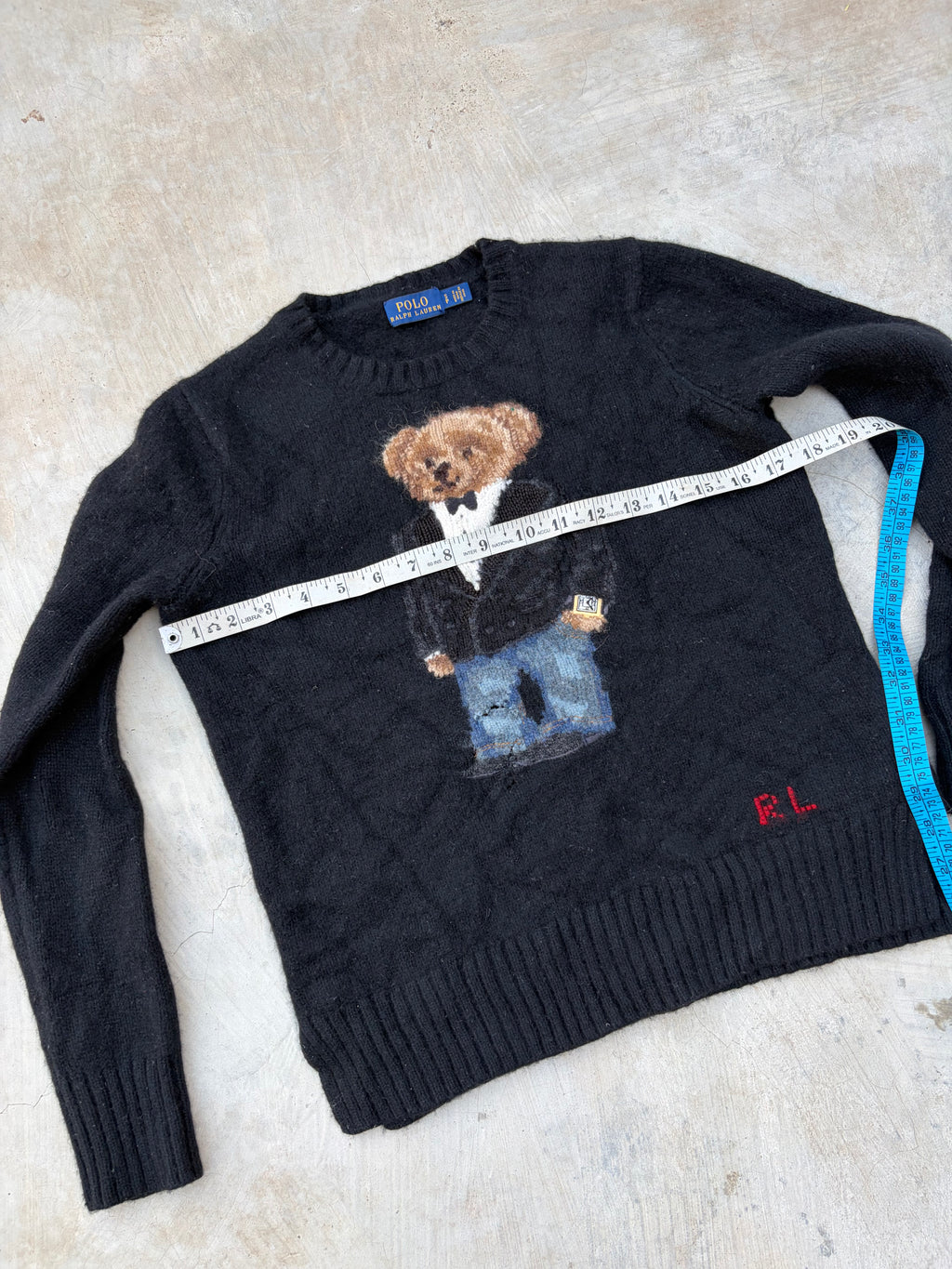 Vintage Polo Ralph Lauren Polo Bear Tuxedo Sweater S