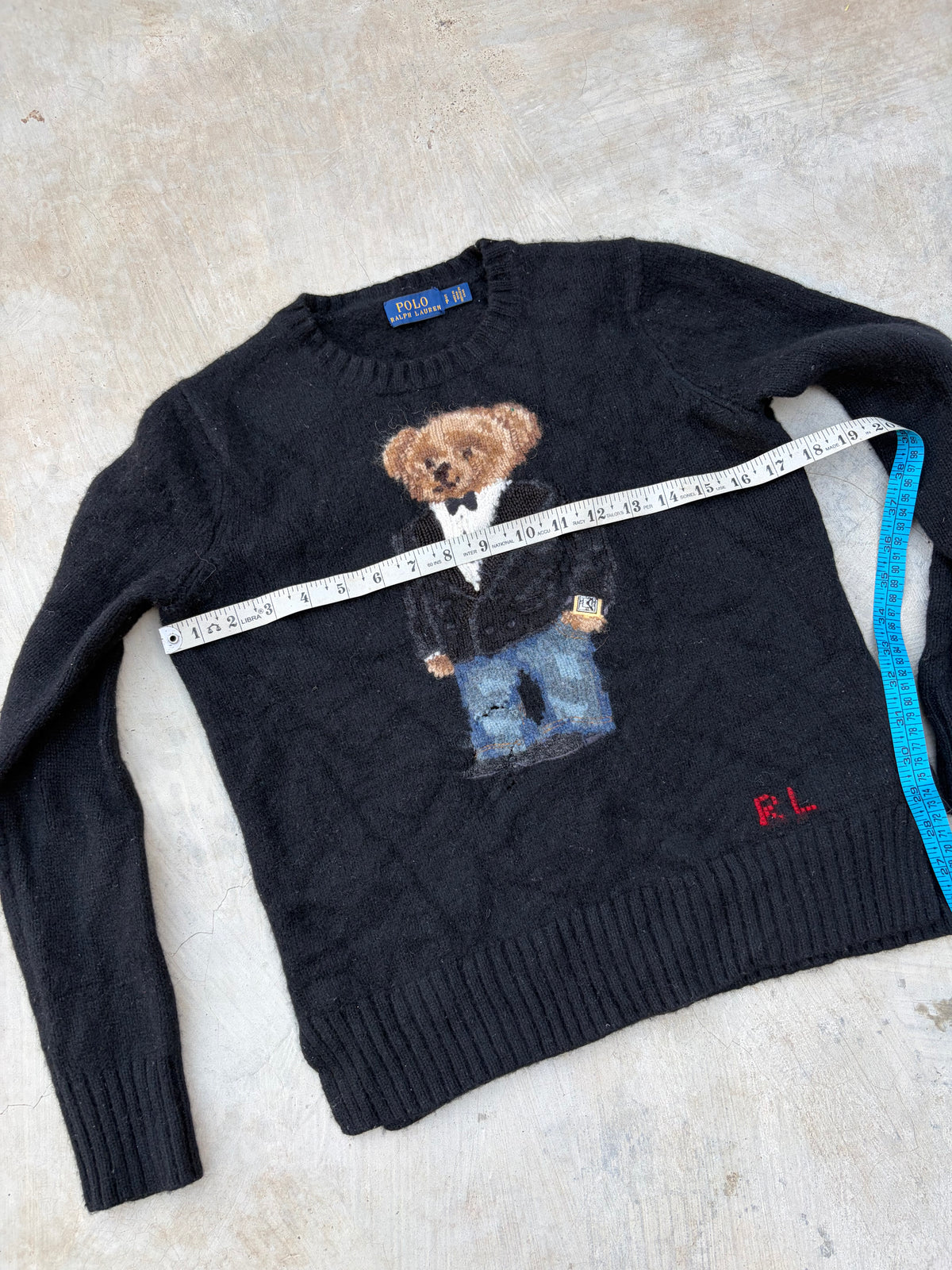 Vintage Polo Ralph Lauren Polo Bear Tuxedo Sweater S