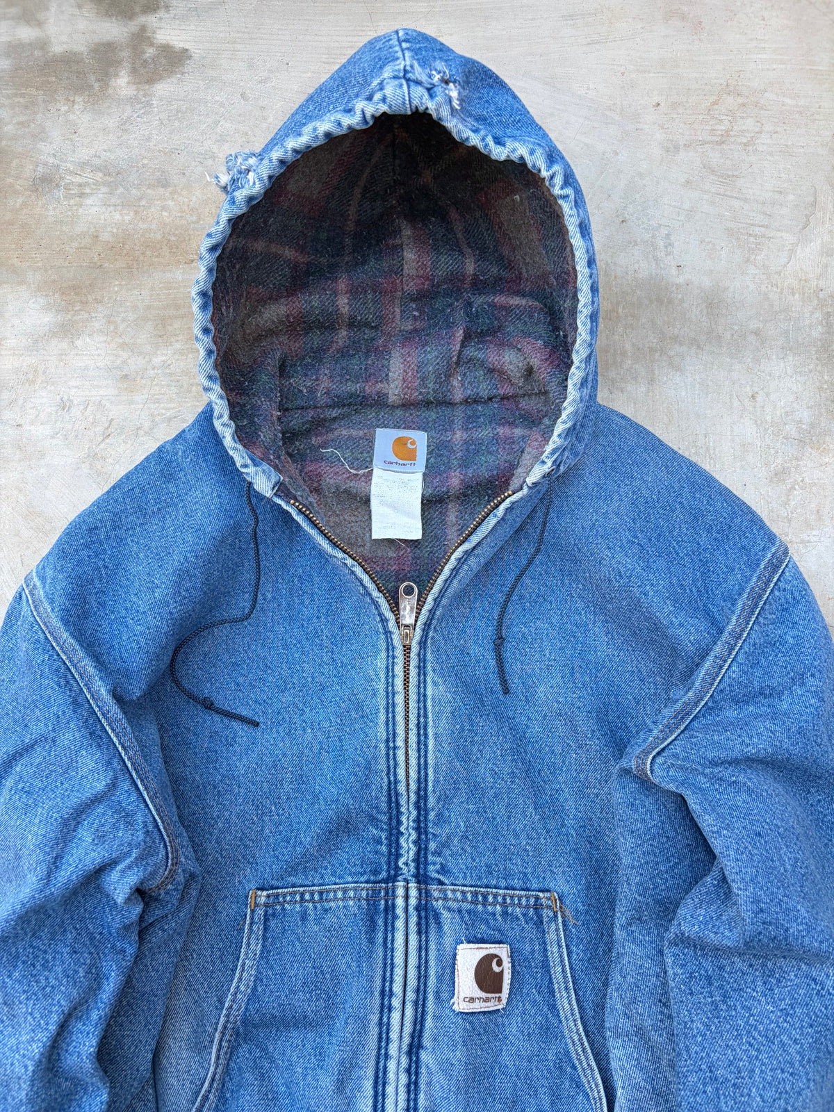 Vintage 90s Carhartt Denim Active Jacket A$AP Rocky Edition L/XL