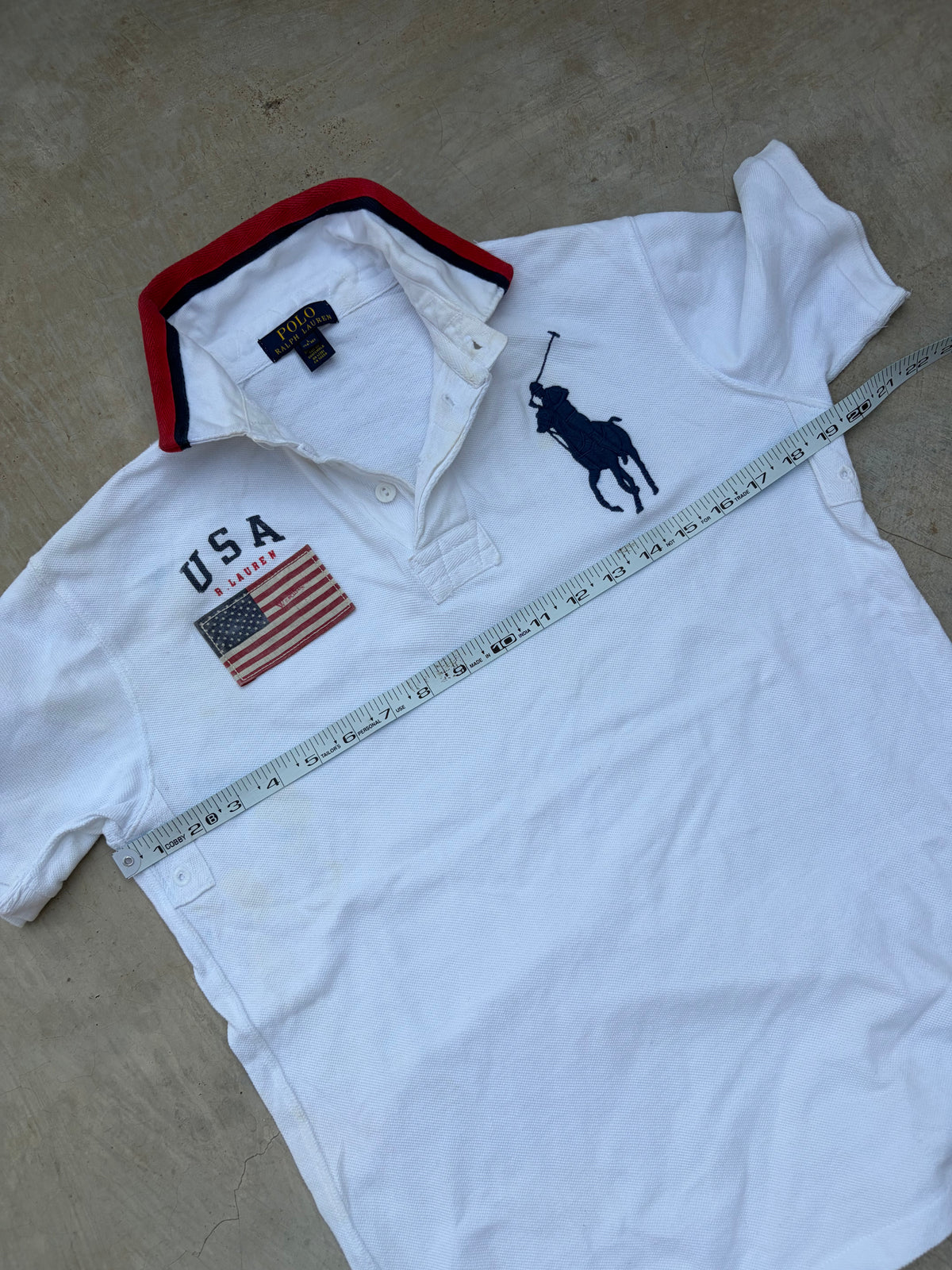 Vintage Polo Ralph Lauren USA Flag Polo Shirt XS/S