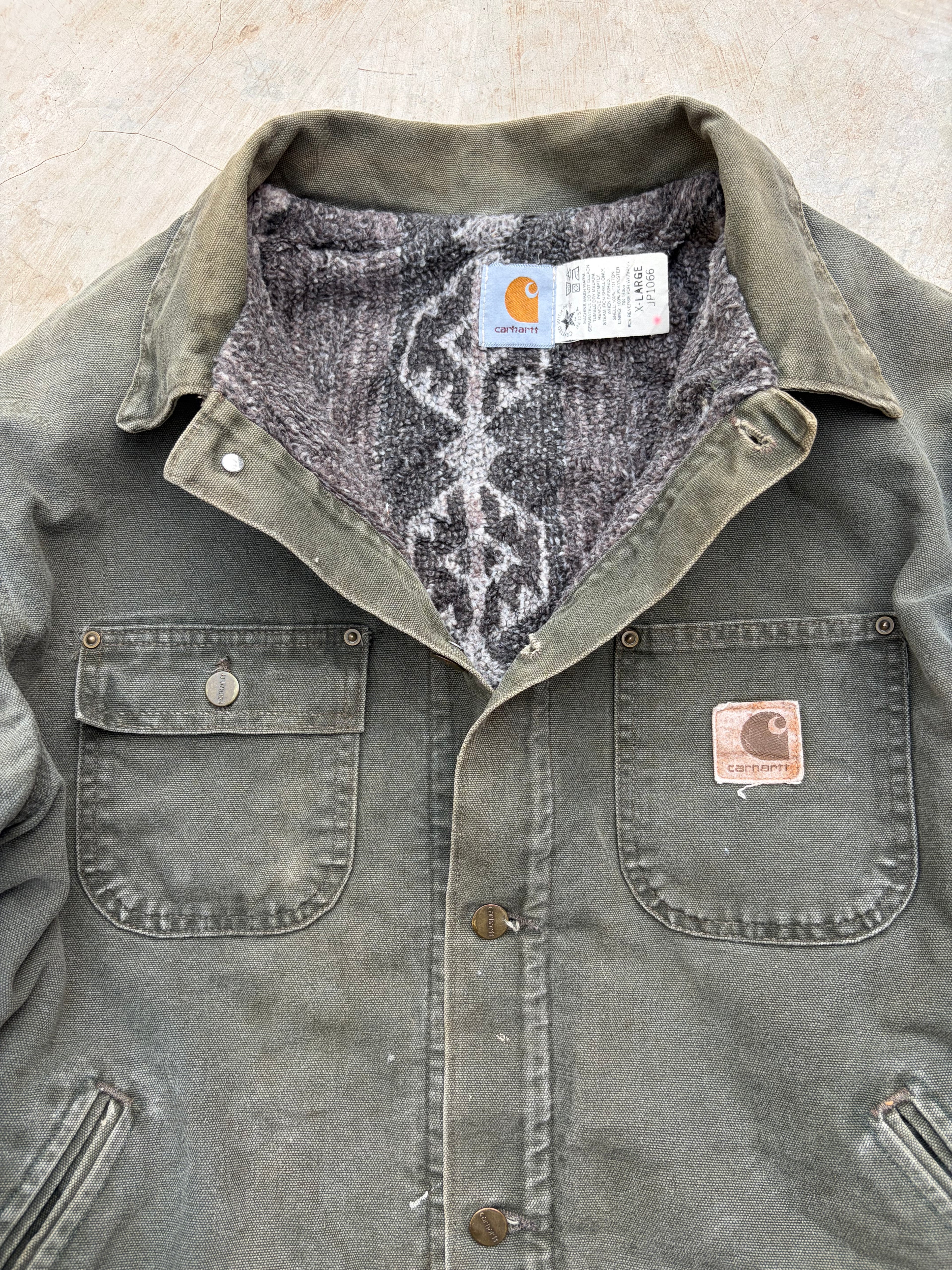 Vintage 90s 1996 Carhartt Aztec Coat XL