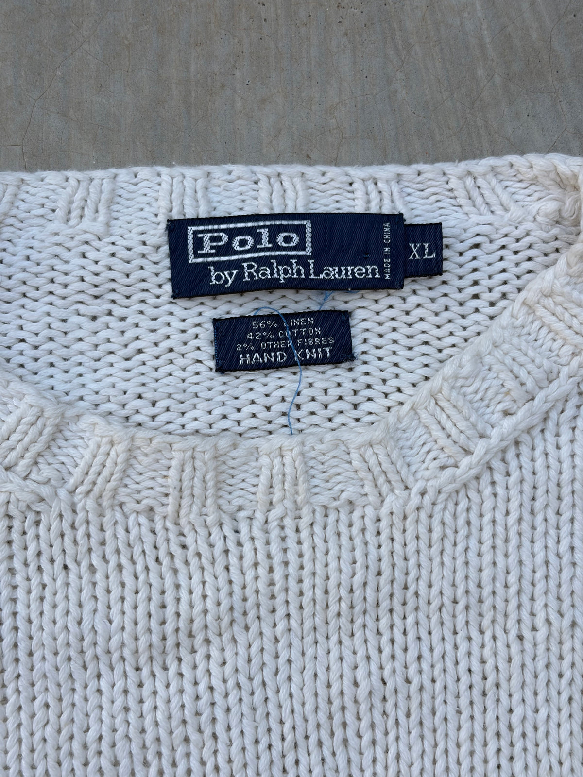 2001 Vintage Polo Ralph Lauren Hand Knit Dog Sweater L/XL