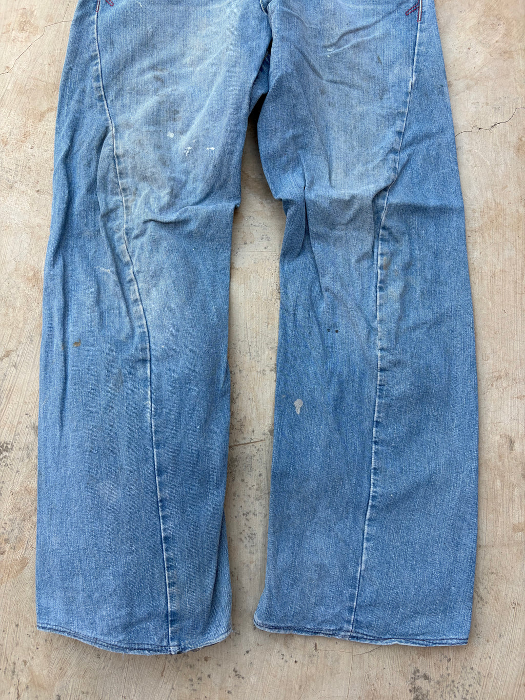Vintage Levi's Buckle Back Jeans Distressed Light Wash Rare 32×32