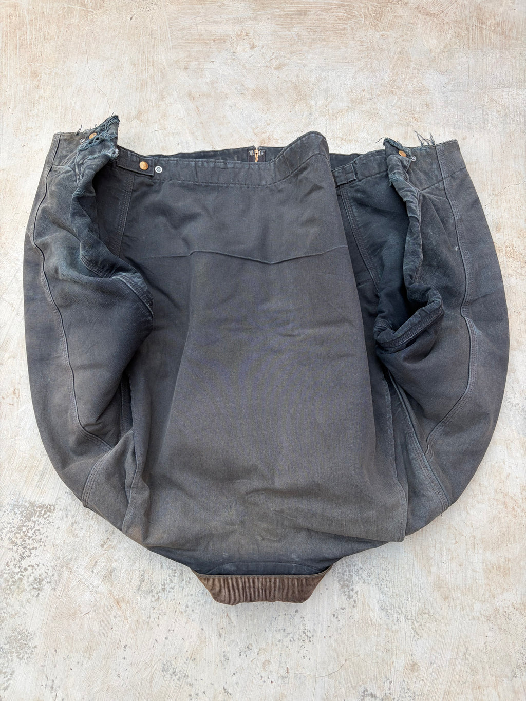Vintage Sunfaded Distressed Carhartt Detroit Jacket J001 BLK L