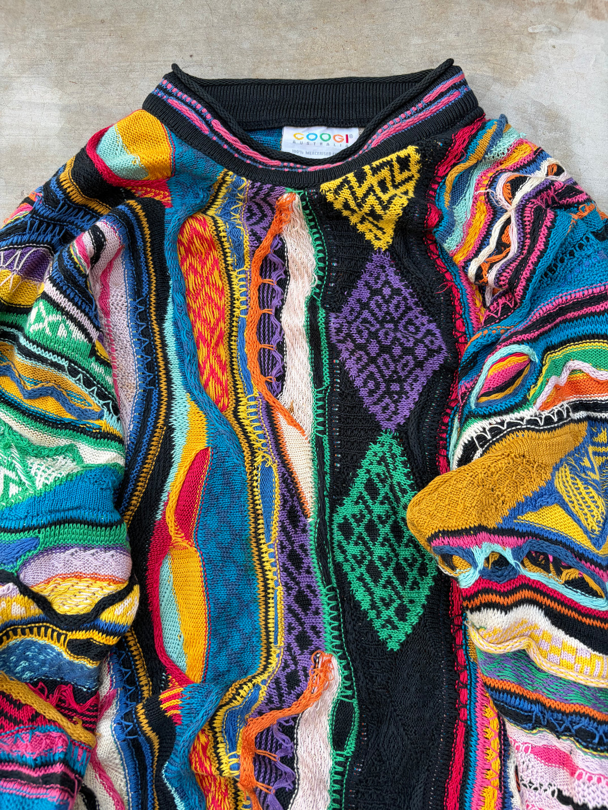 Rare 90s Vintage COOGI Australia 3D Knit Sweater M/L